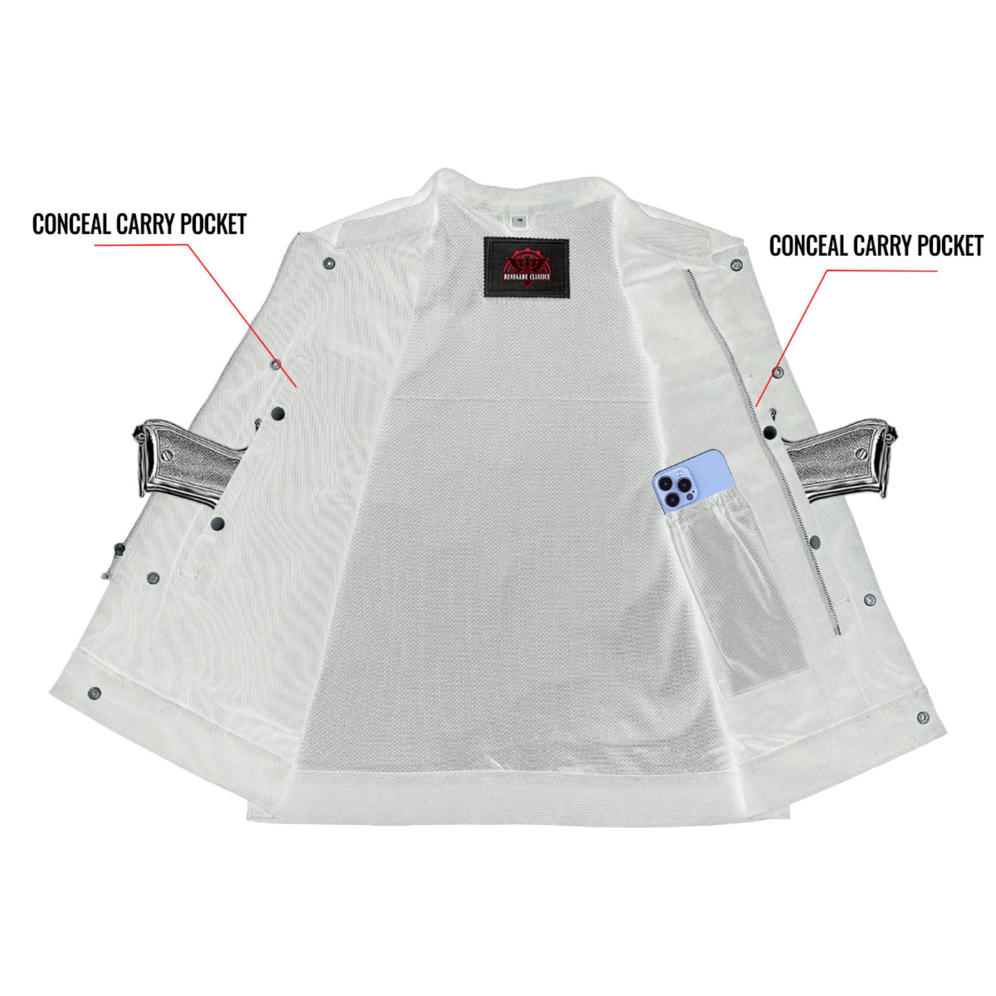 Weston™ Mens Denim Motorcycle Vest