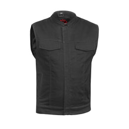 Weston™ Black Men's Denim Motorcycle Vest