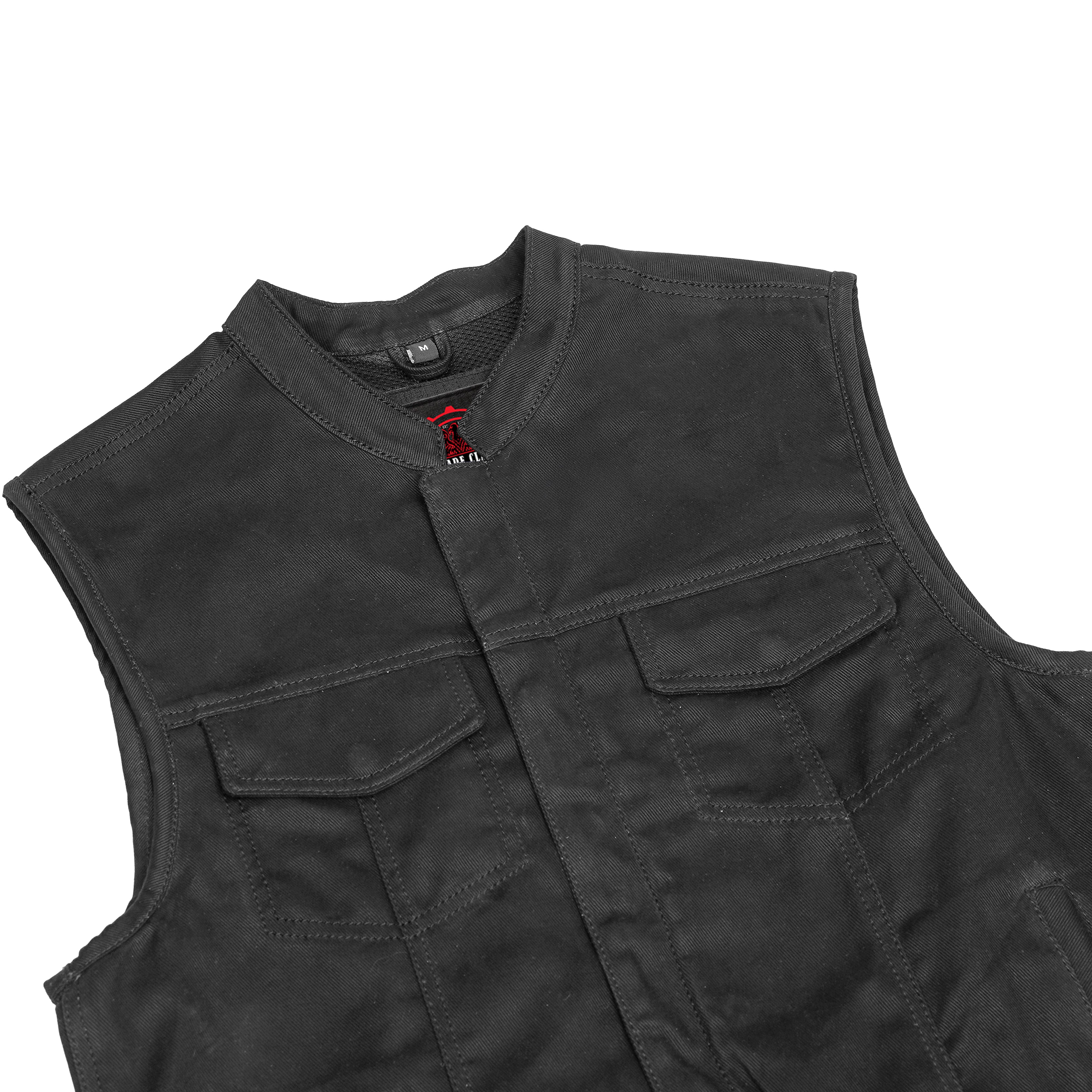 Weston™ Black Men's Denim Motorcycle Vest