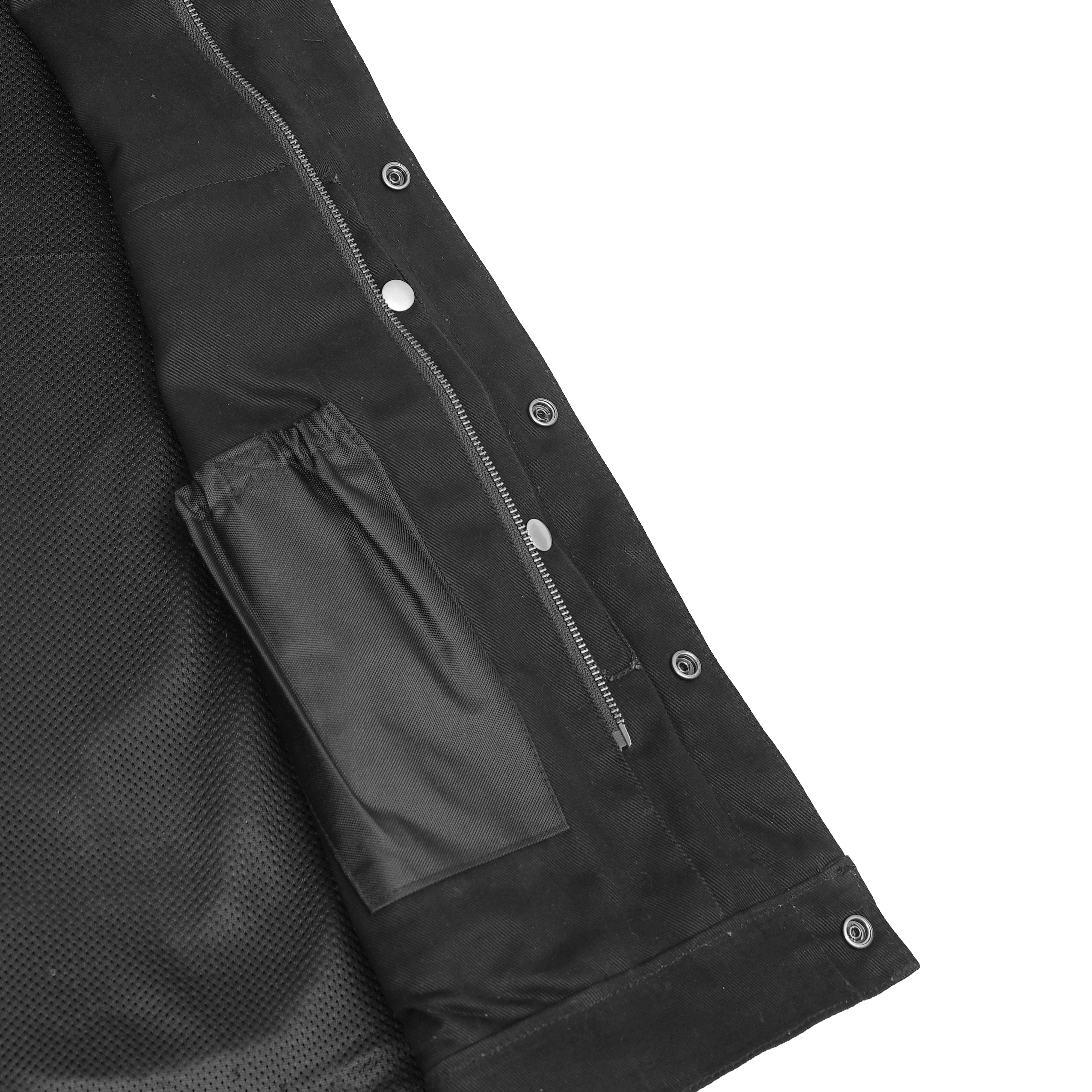 Weston™ Black Men's Denim Motorcycle Vest