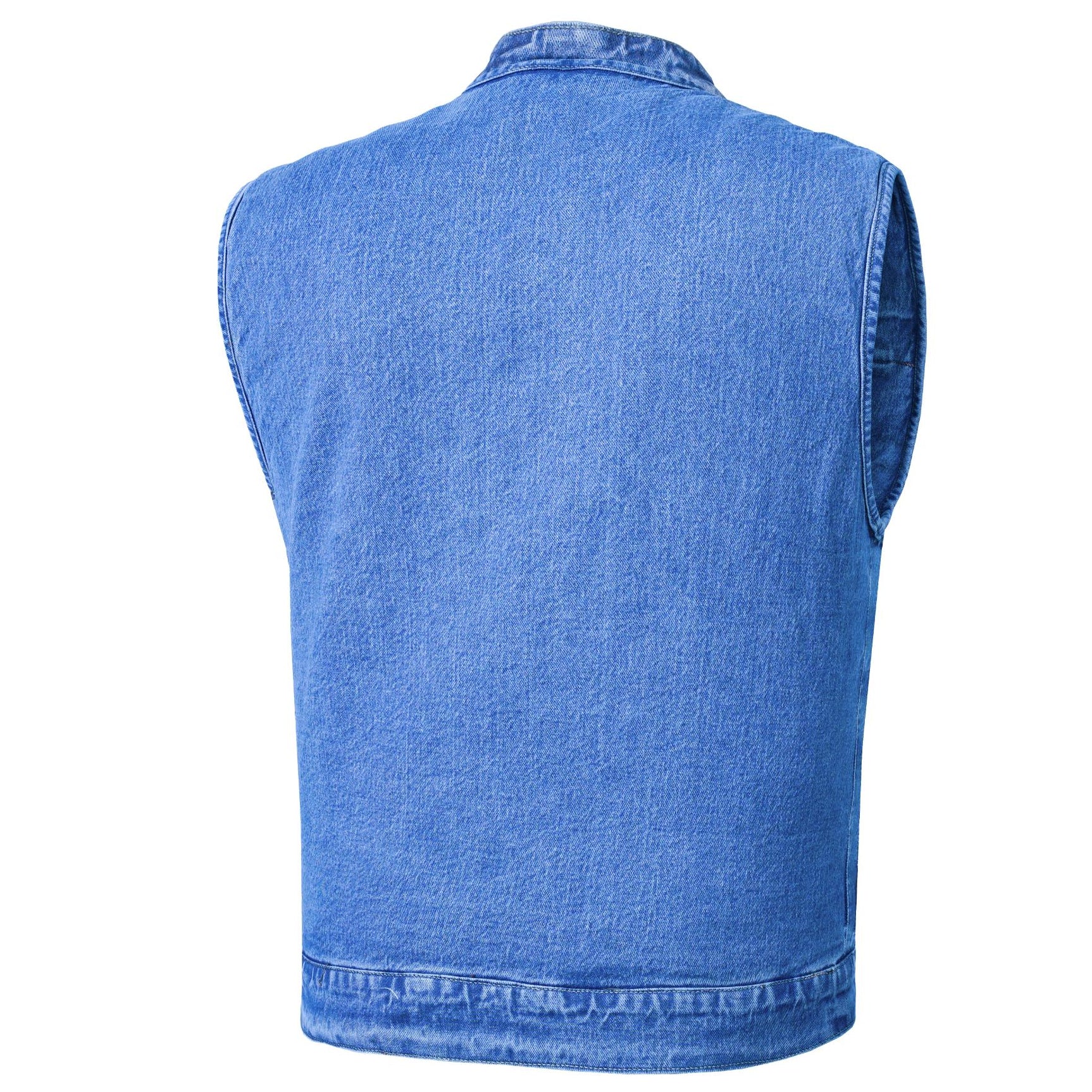Men's Blue Denim Motorcycle Vest