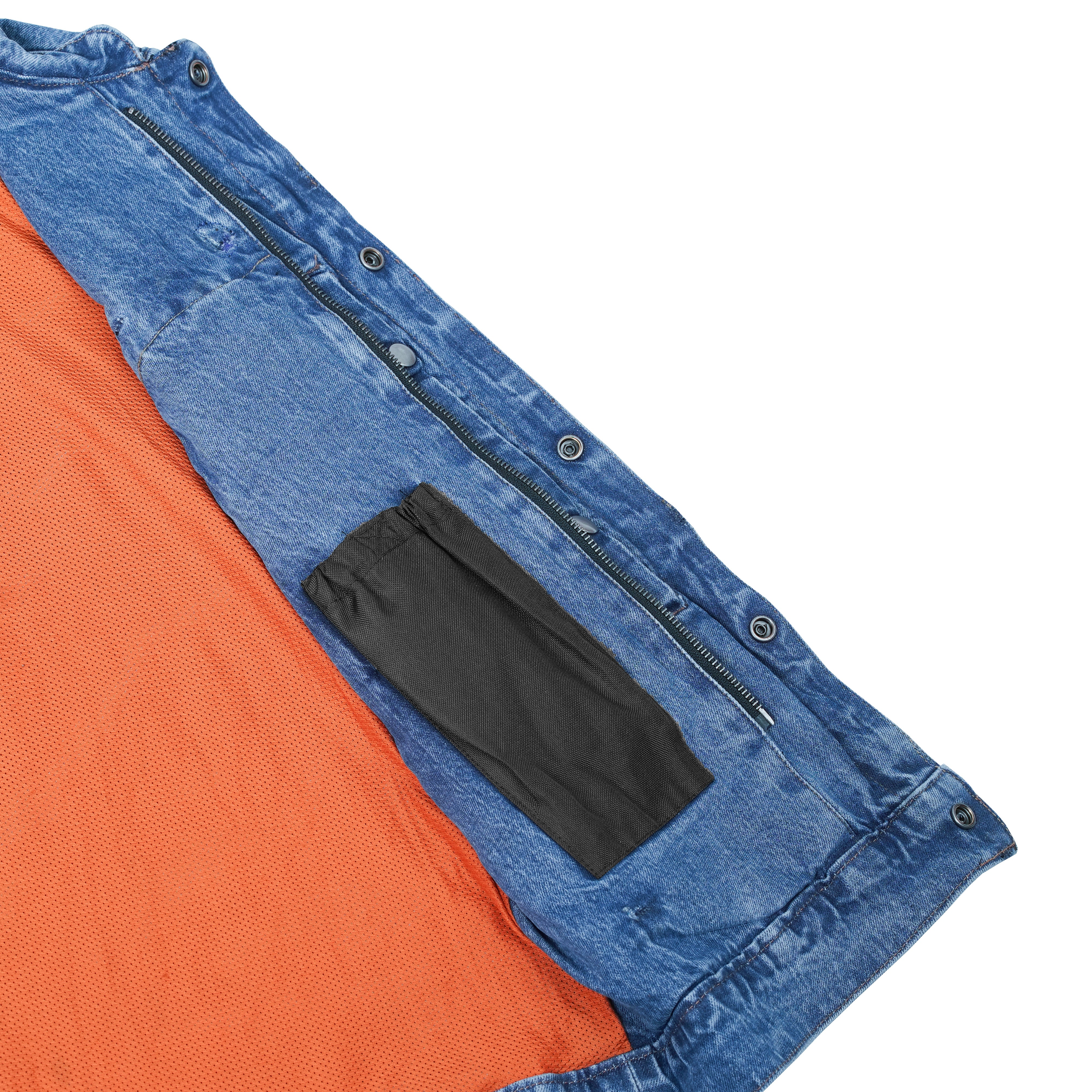 Men's Blue Denim Motorcycle Vest