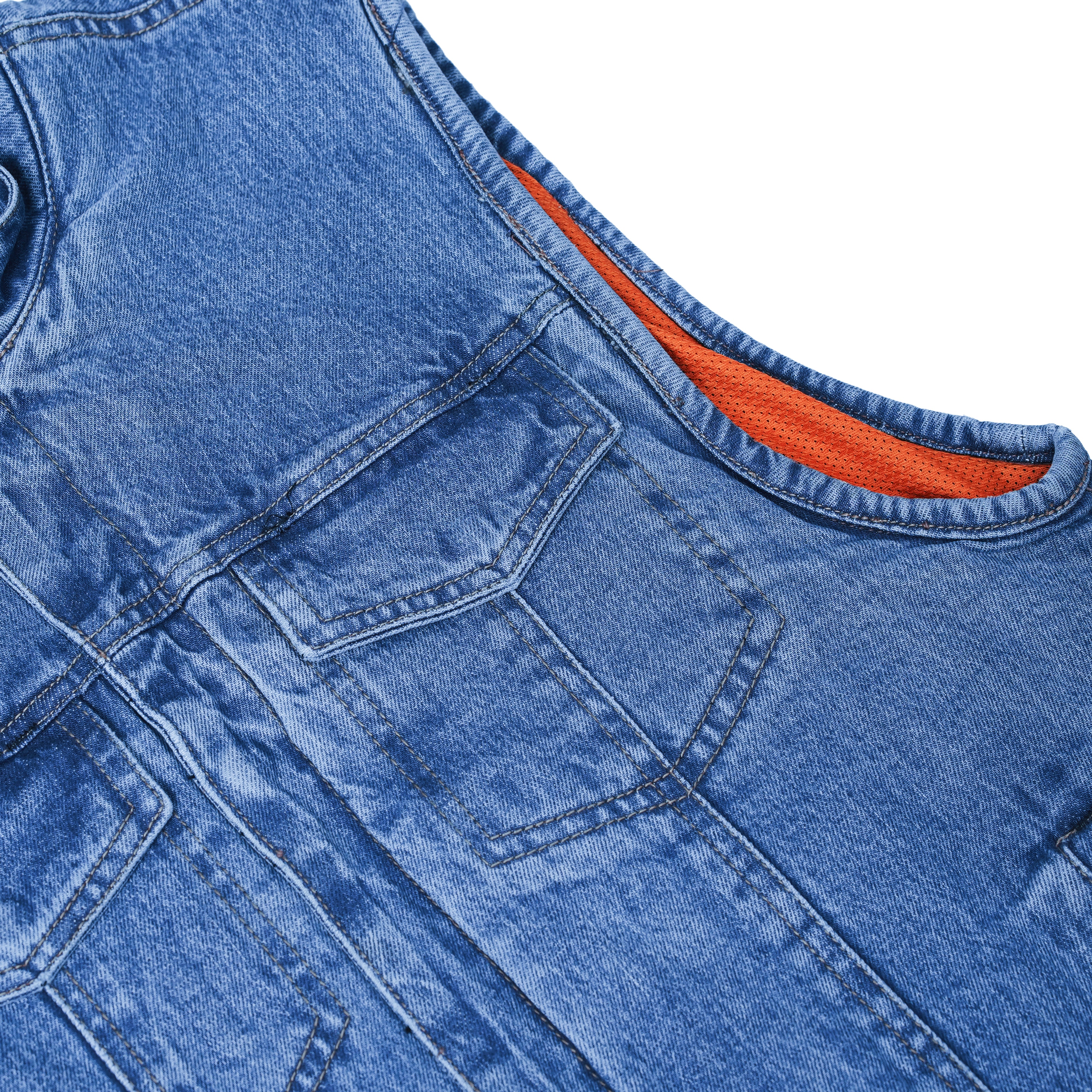 Men's Blue Denim Motorcycle Vest