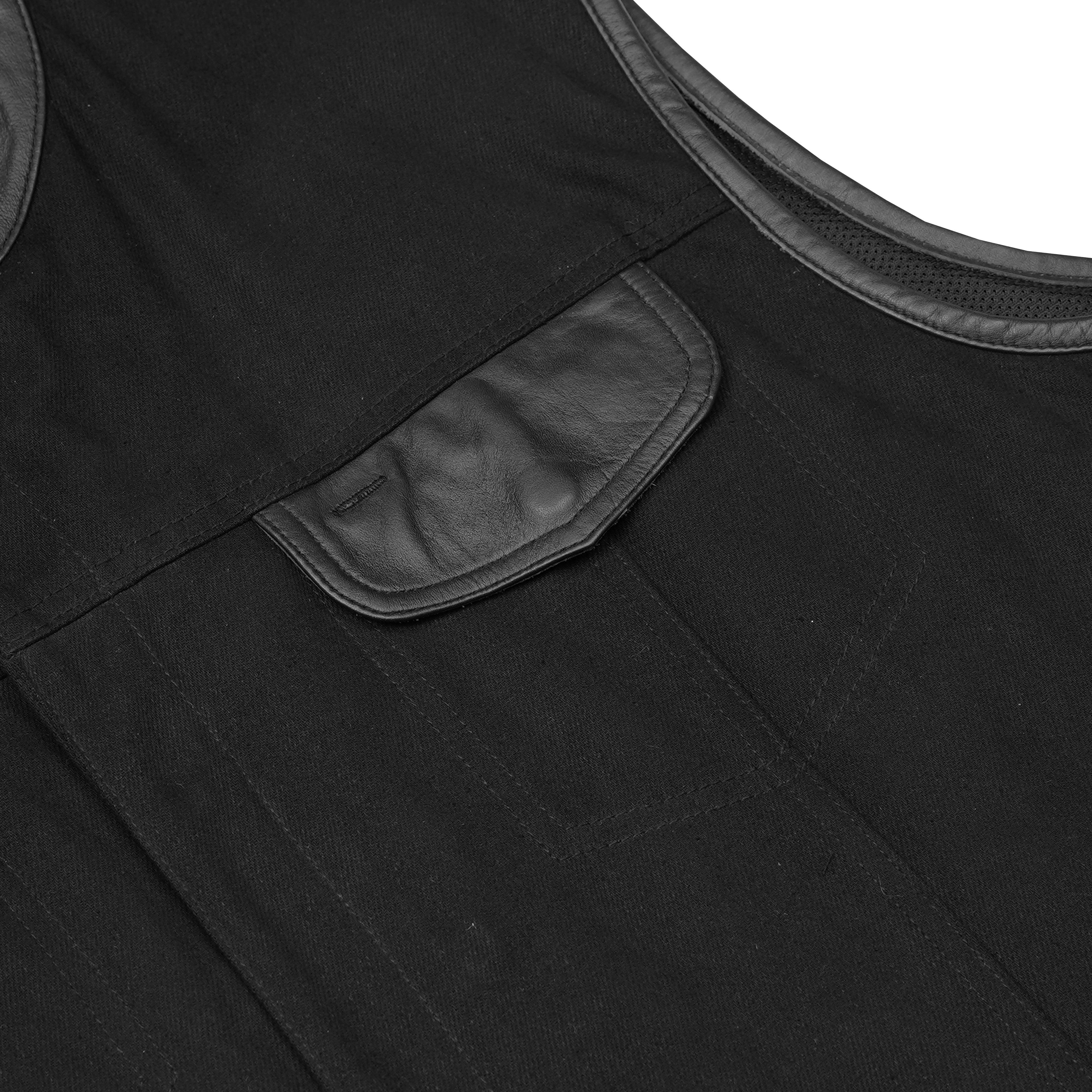 BlackSmith Mens Denim Motorcycle Vest
