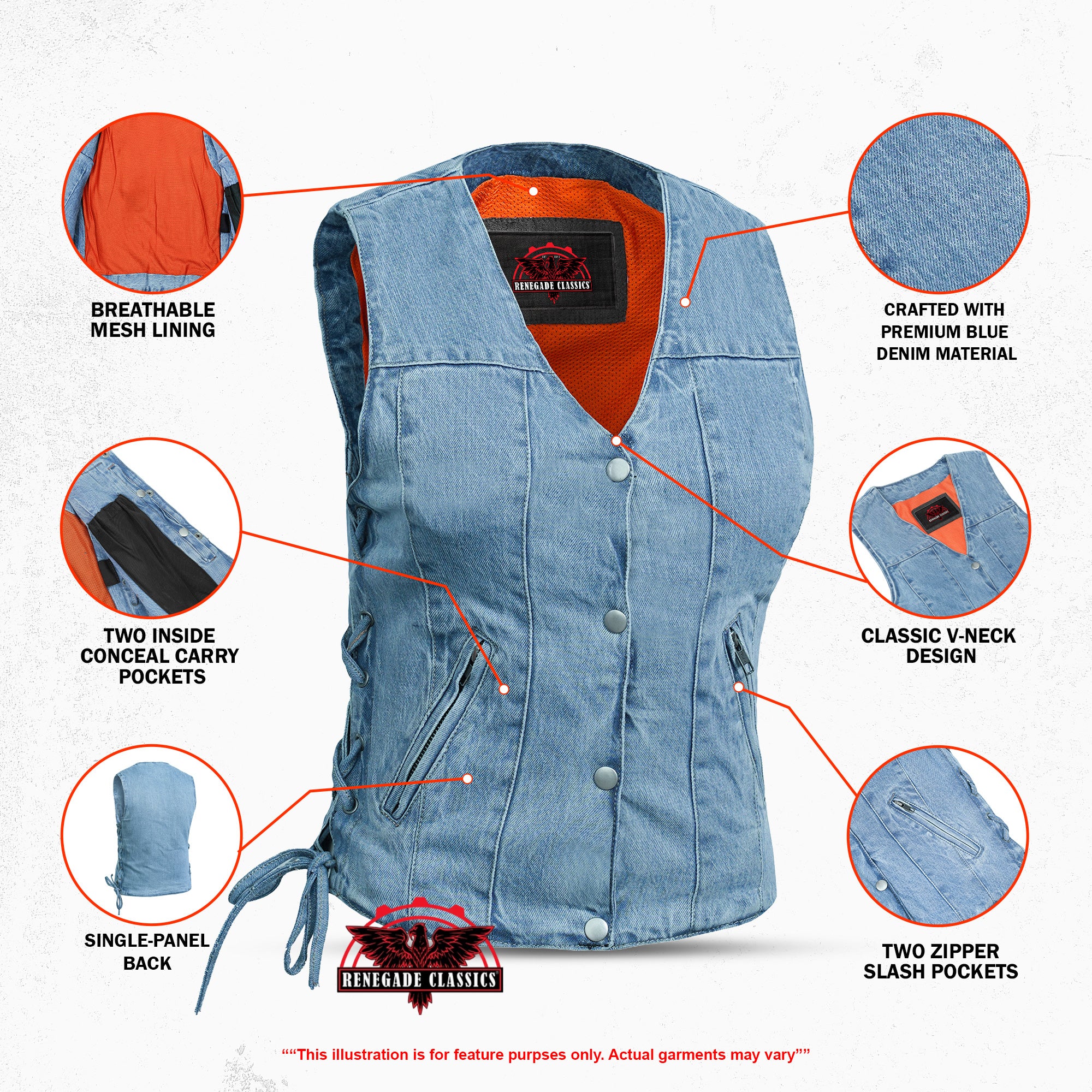 Blue Rider™ womens denim vest