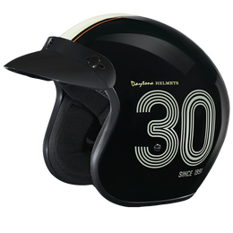 DOT Approved Daytona Cruiser Open Face Motorcycle Helmet - Men, Women & Youth - With Visor & Graphics - W/ Daytona 3th