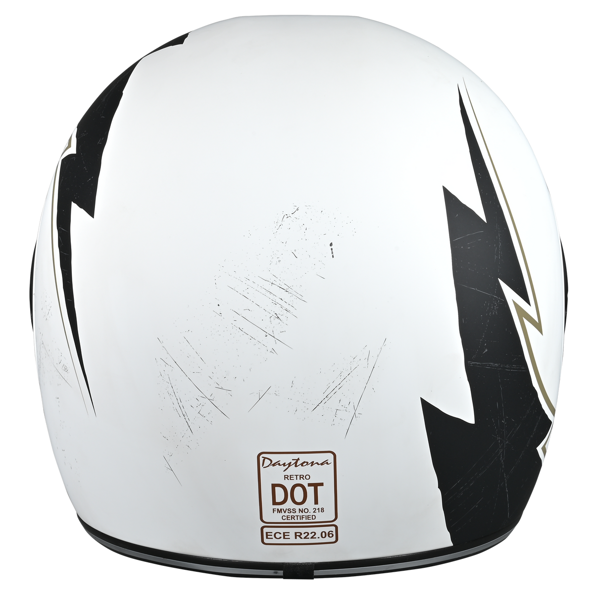 DOT Daytona Retro Full Face Motorcycle Helmet: Vintage Style for Men, Women, & Youth - W/ Blitz