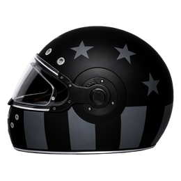 DOT Daytona Retro Full Face Motorcycle Helmet: Vintage Style for Men, Women, & Youth - W/ Captain America Stealth