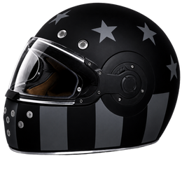 DOT Daytona Retro Full Face Motorcycle Helmet: Vintage Style for Men, Women, & Youth - W/ Captain America Stealth