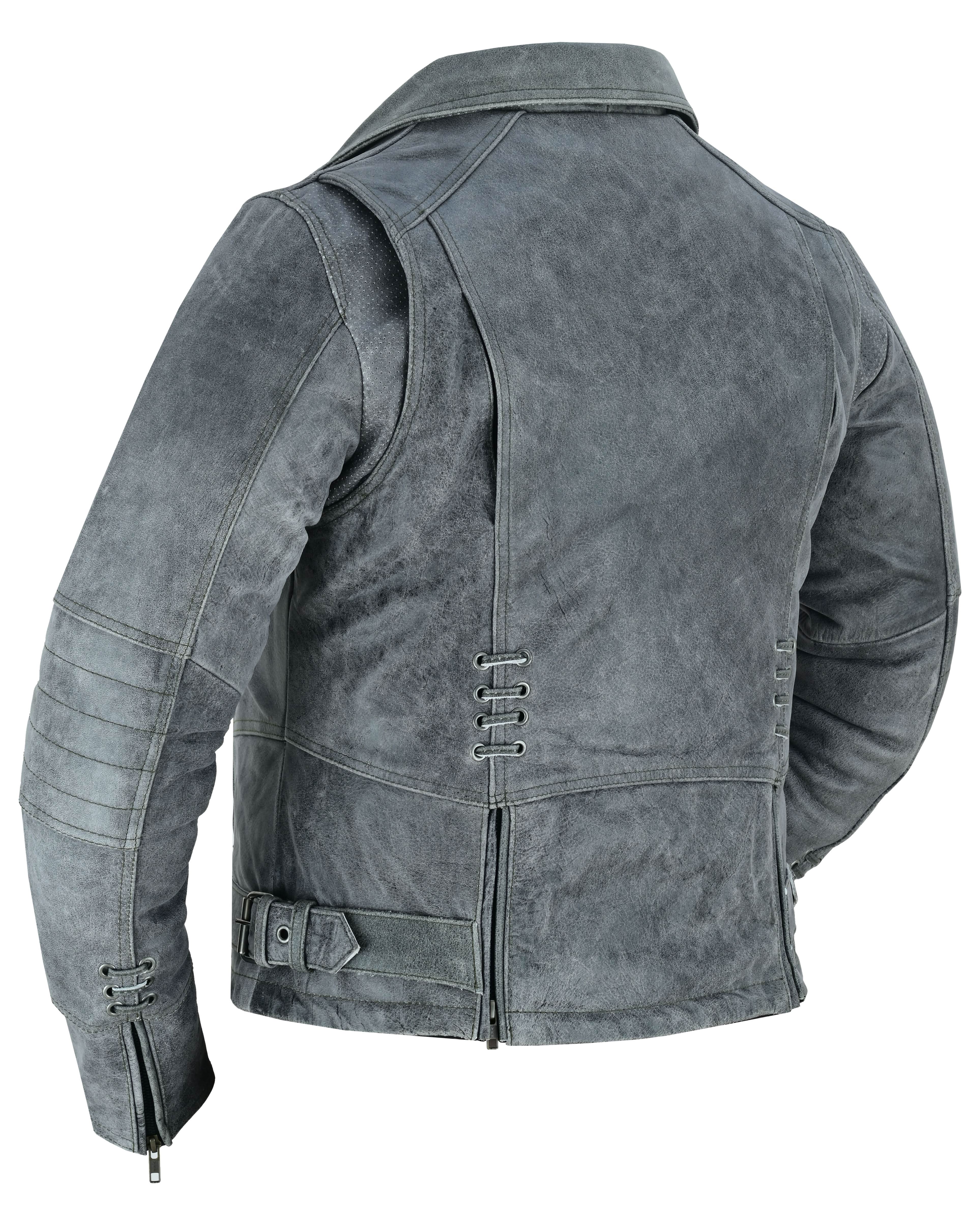 Frost Fury Women's Leather Biker Jacket – Gray Women's Leather Jackets Renegade Classics