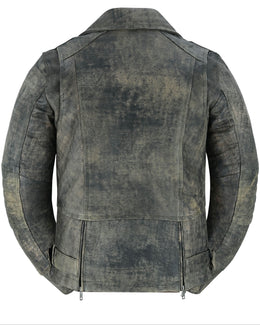 Shen Antique Brown Women's Leather Motorcycle Vest Women's Leather Jackets Renegade Classics