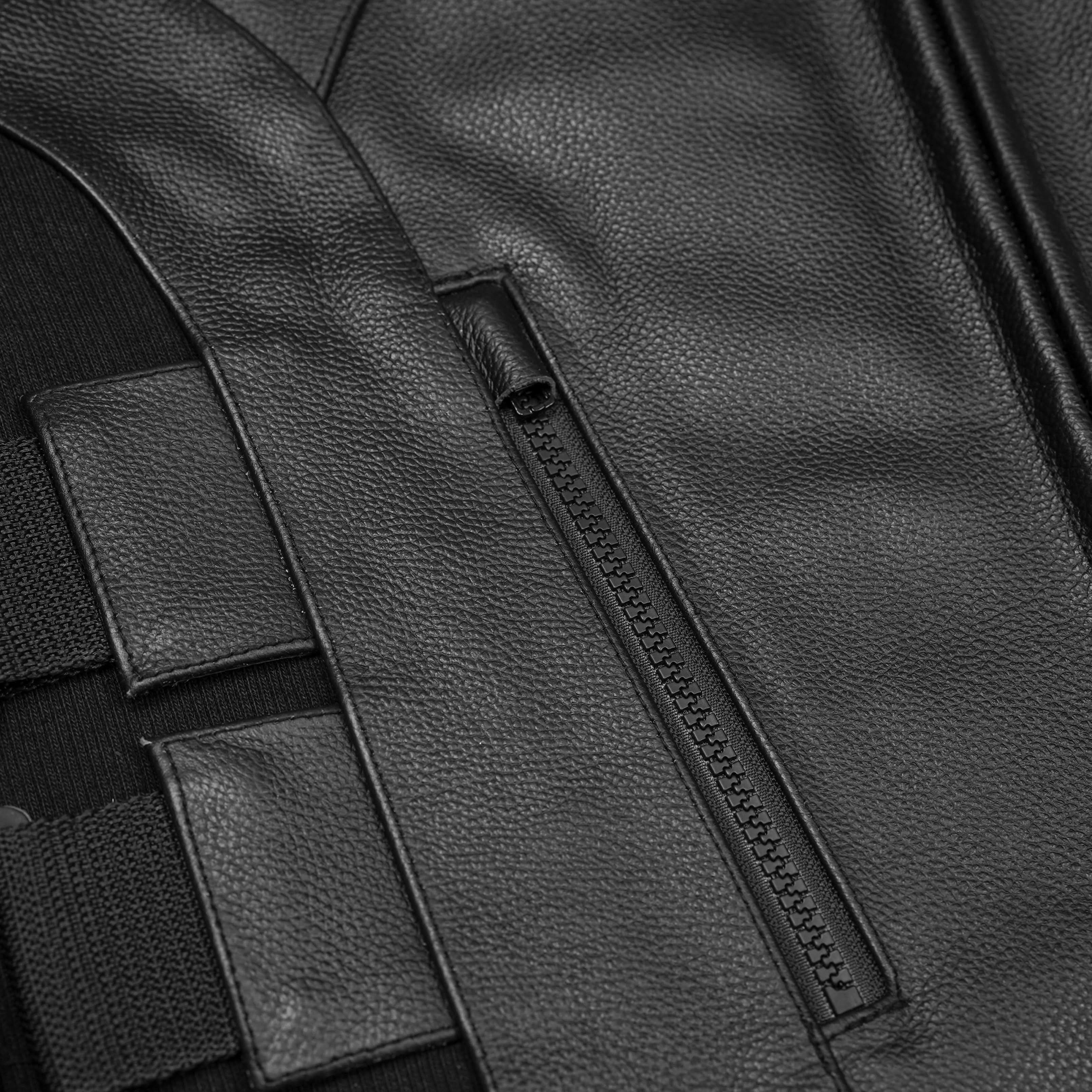 Silent Strike™ Mens Leather Motorcycle Vest