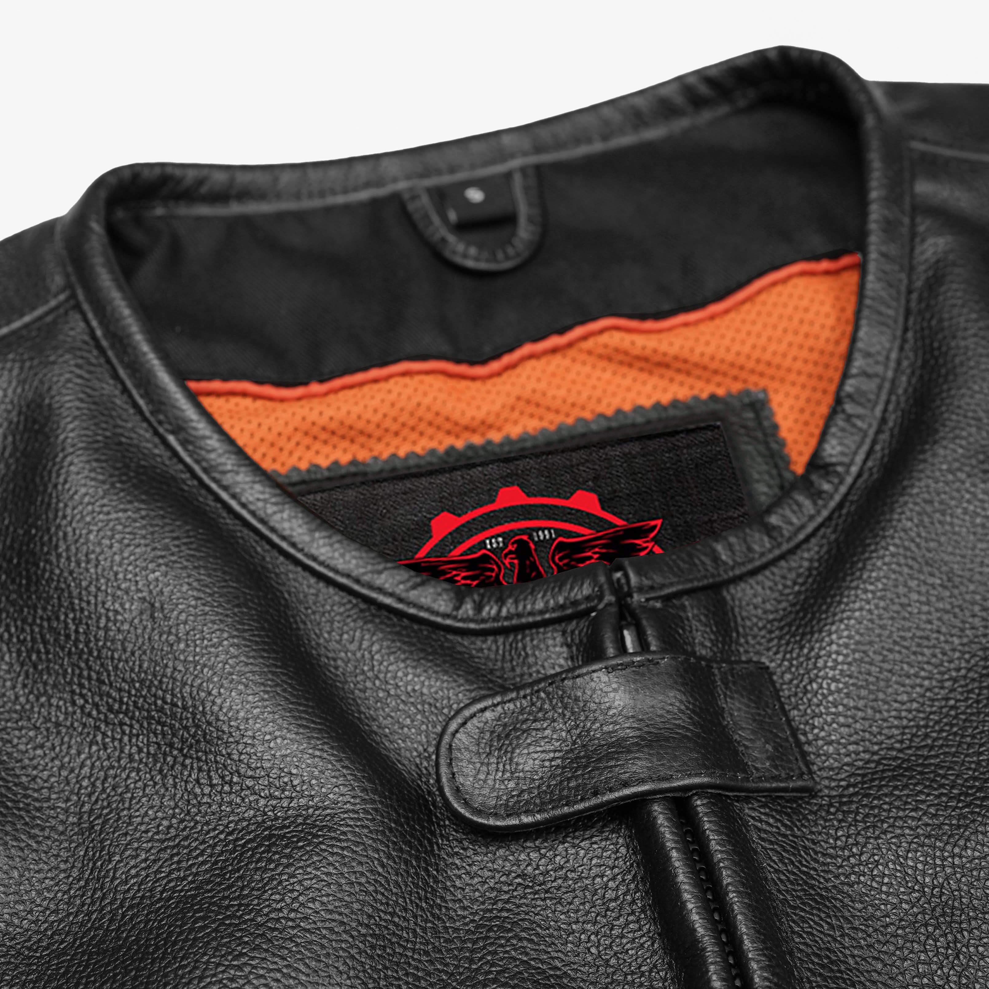 Silent Strike™ Mens Leather Motorcycle Vest