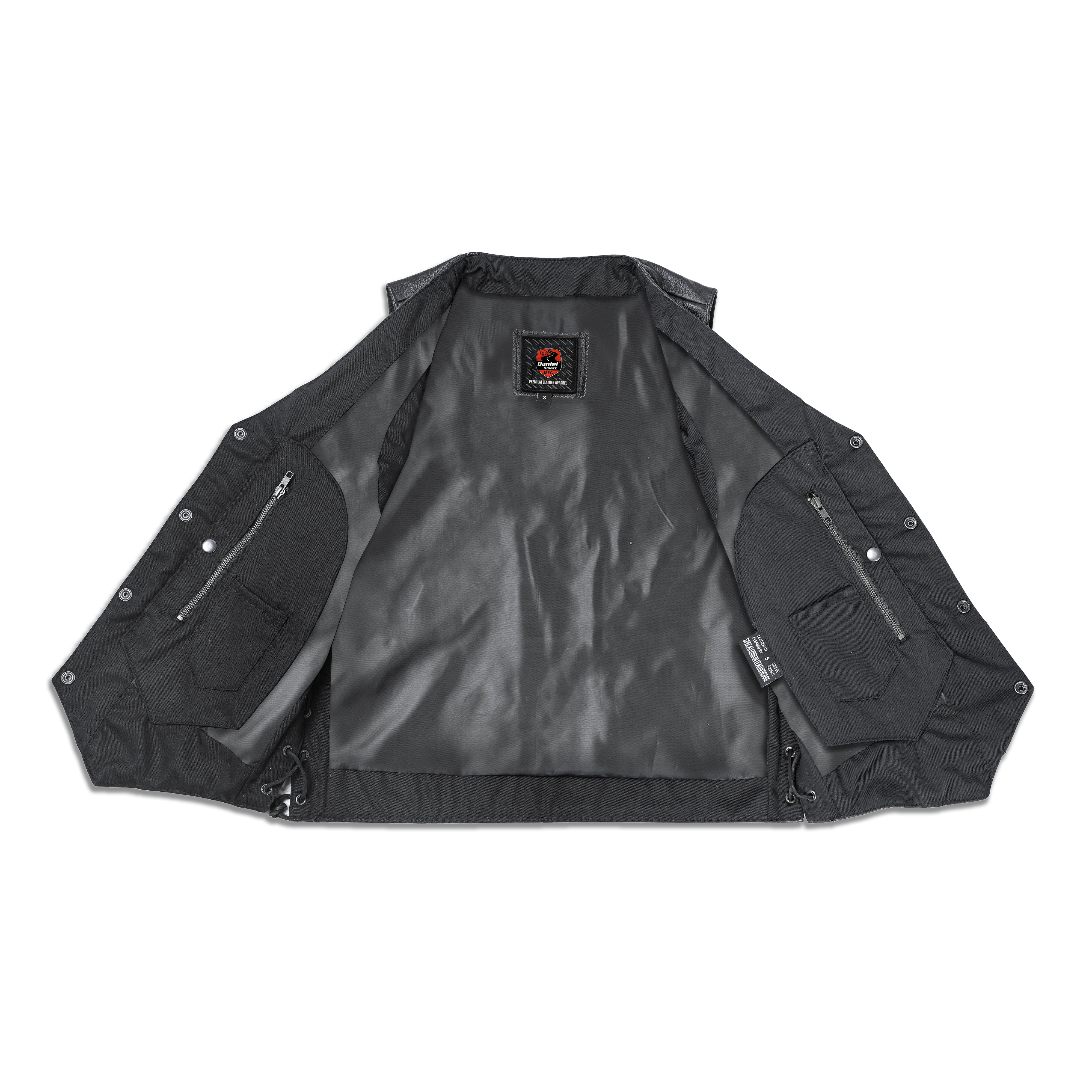 Line Ranger™ Mens Leather Motorcycle Vest