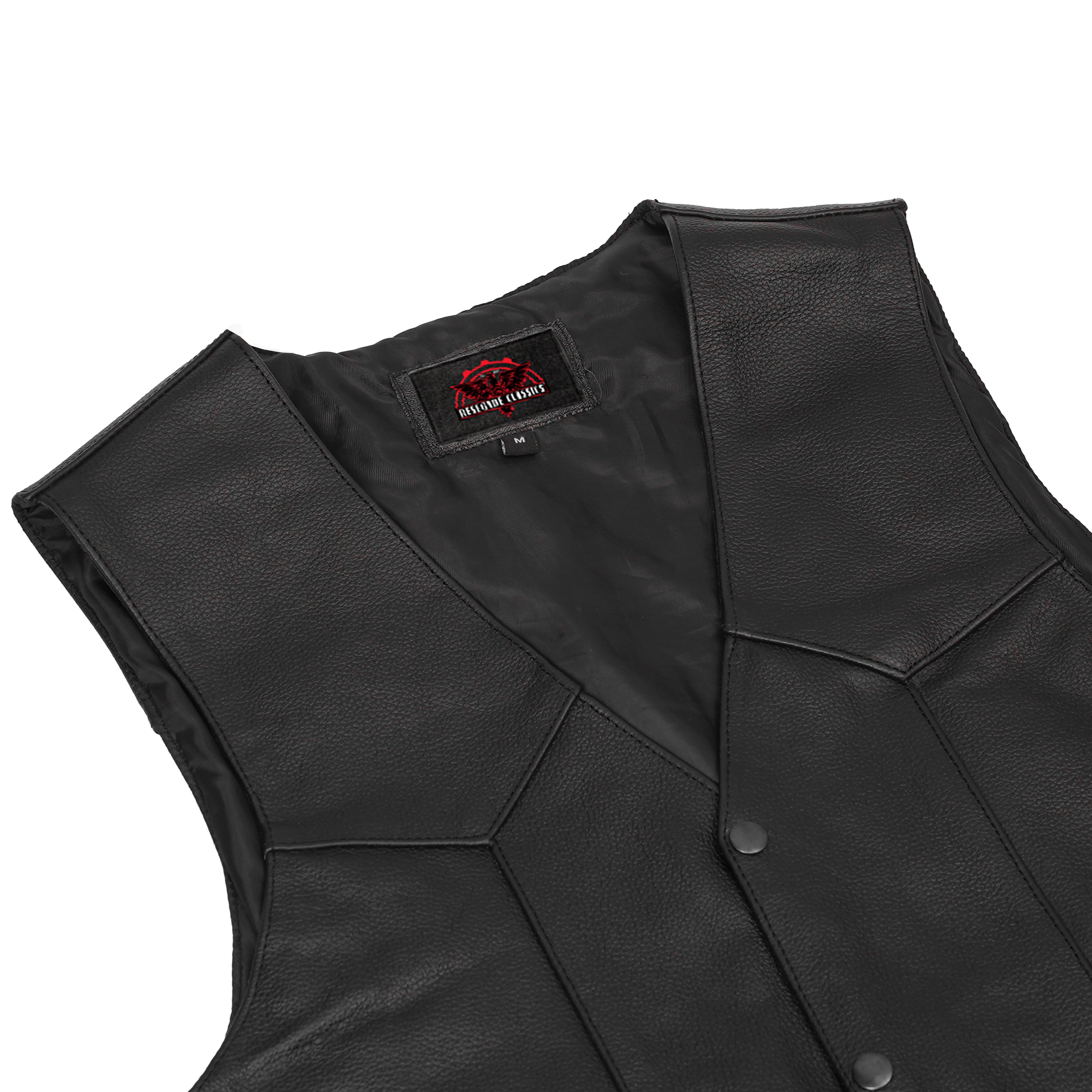 Highland Mens Leather Motorcycle Vest