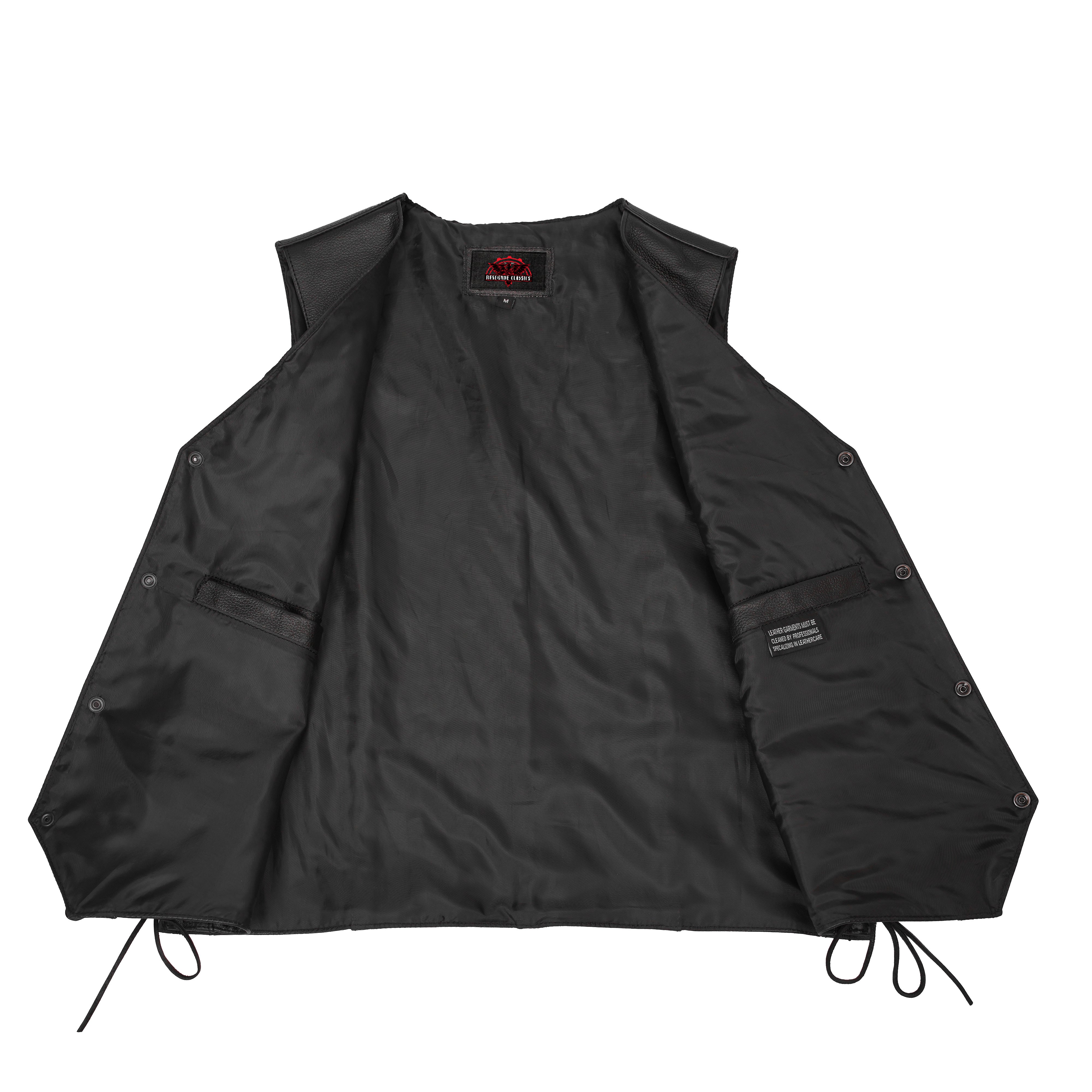 Highland Mens Leather Motorcycle Vest