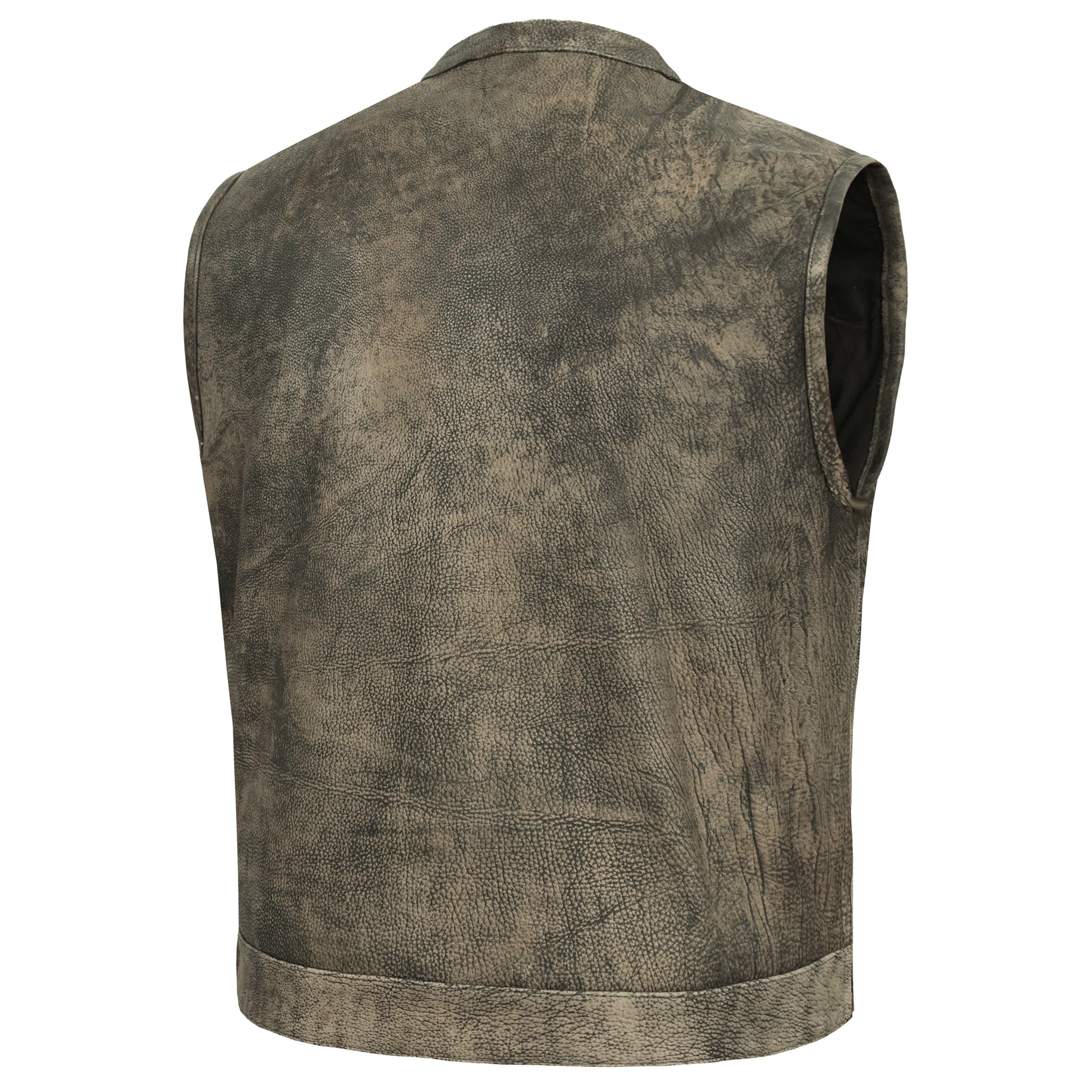 Recon Mens Leather Motorcycle Vest