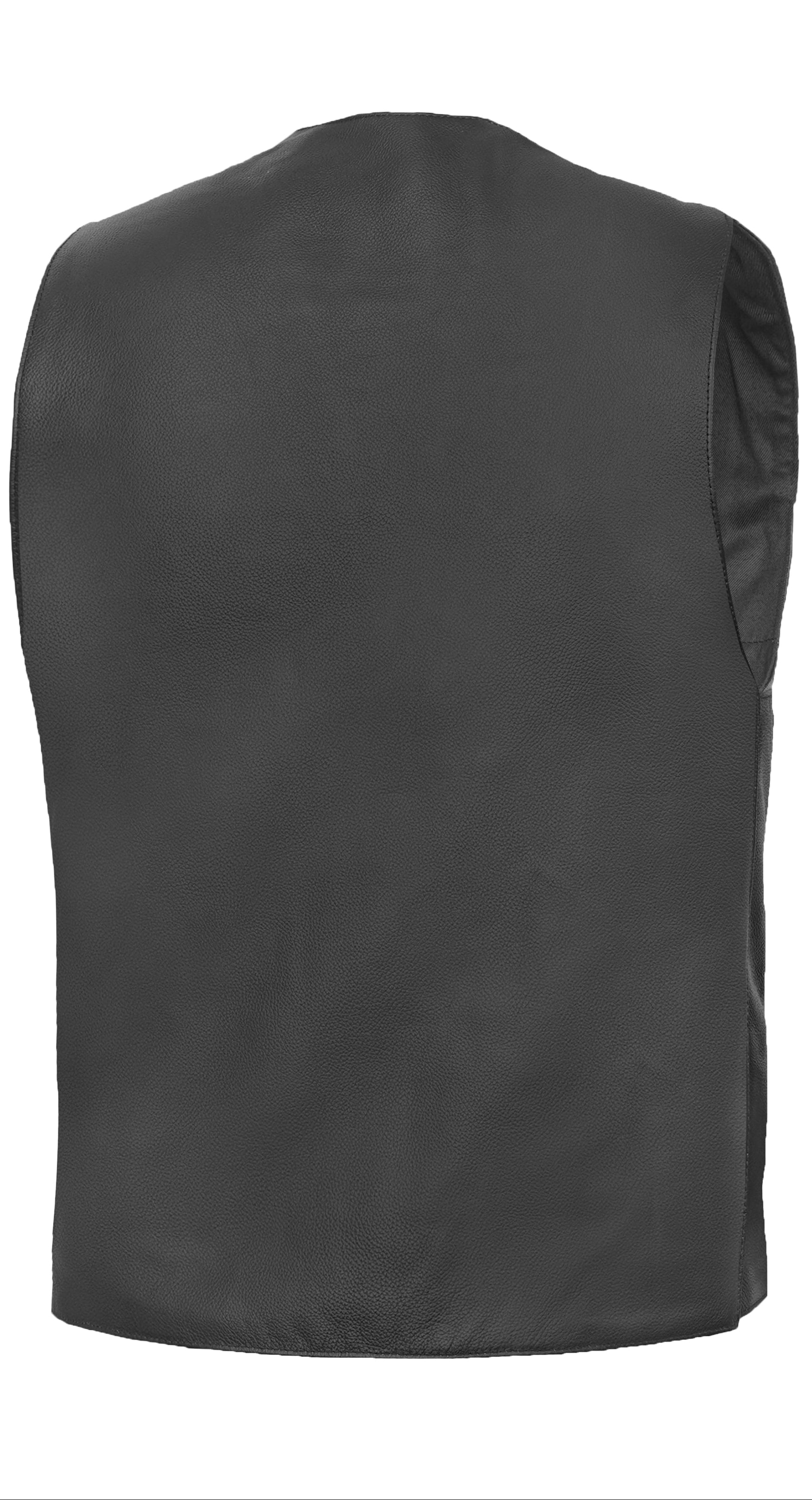 Black Stone™ Mens Leather Motorcycle Vest