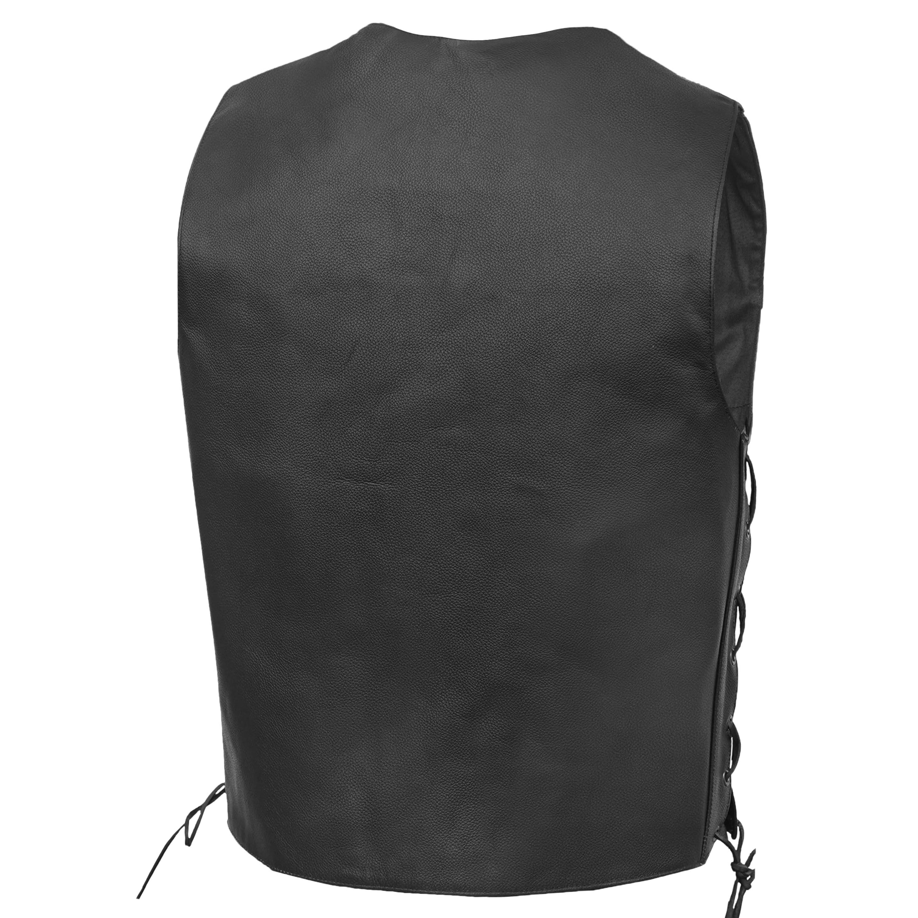 ThunderLace™ Mens Leather Motorcycle Vest