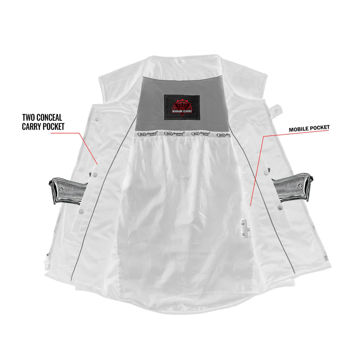Crossroad Mens Textile Motorcycle Vest
