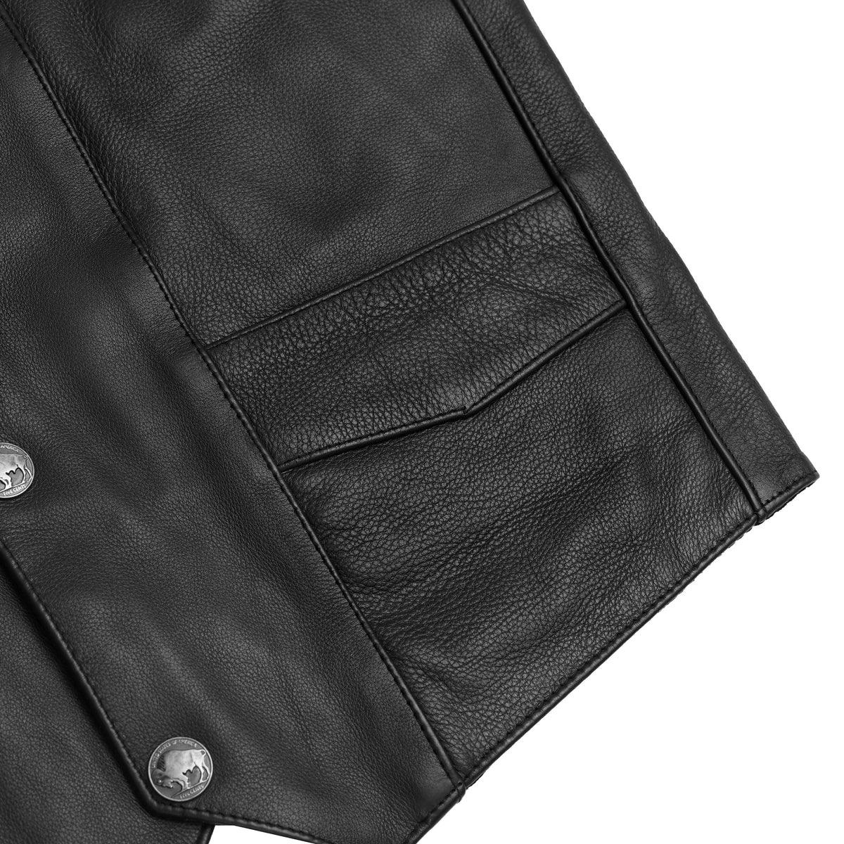 Back Line™ Mens Leather Motorcycle Vest