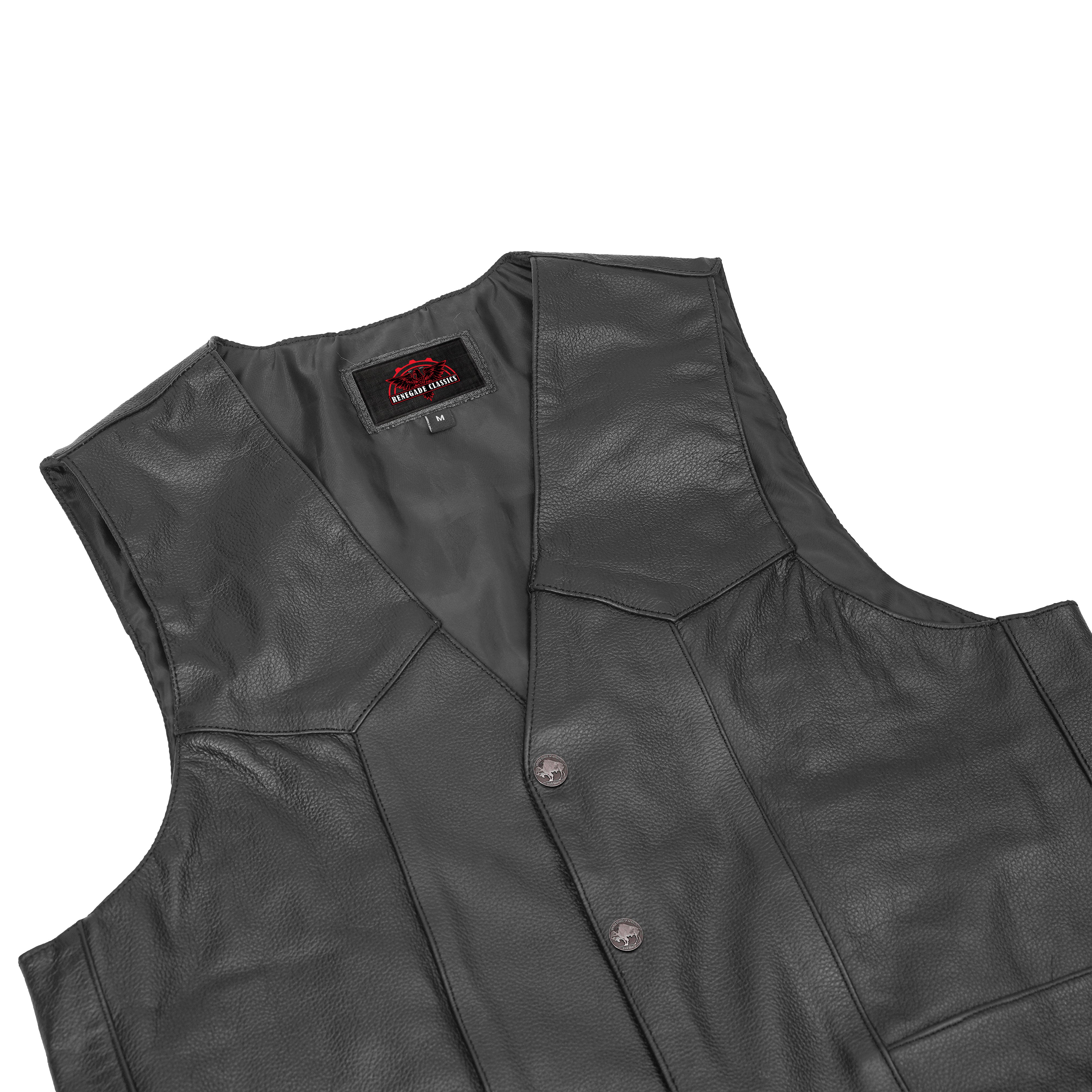 Rockus™ Mens Motorcycle Leather Vest