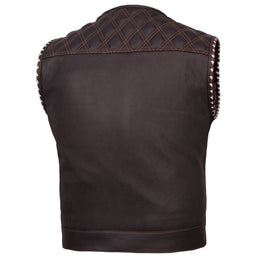 Brex Men’s Leather Motorcycle Vest