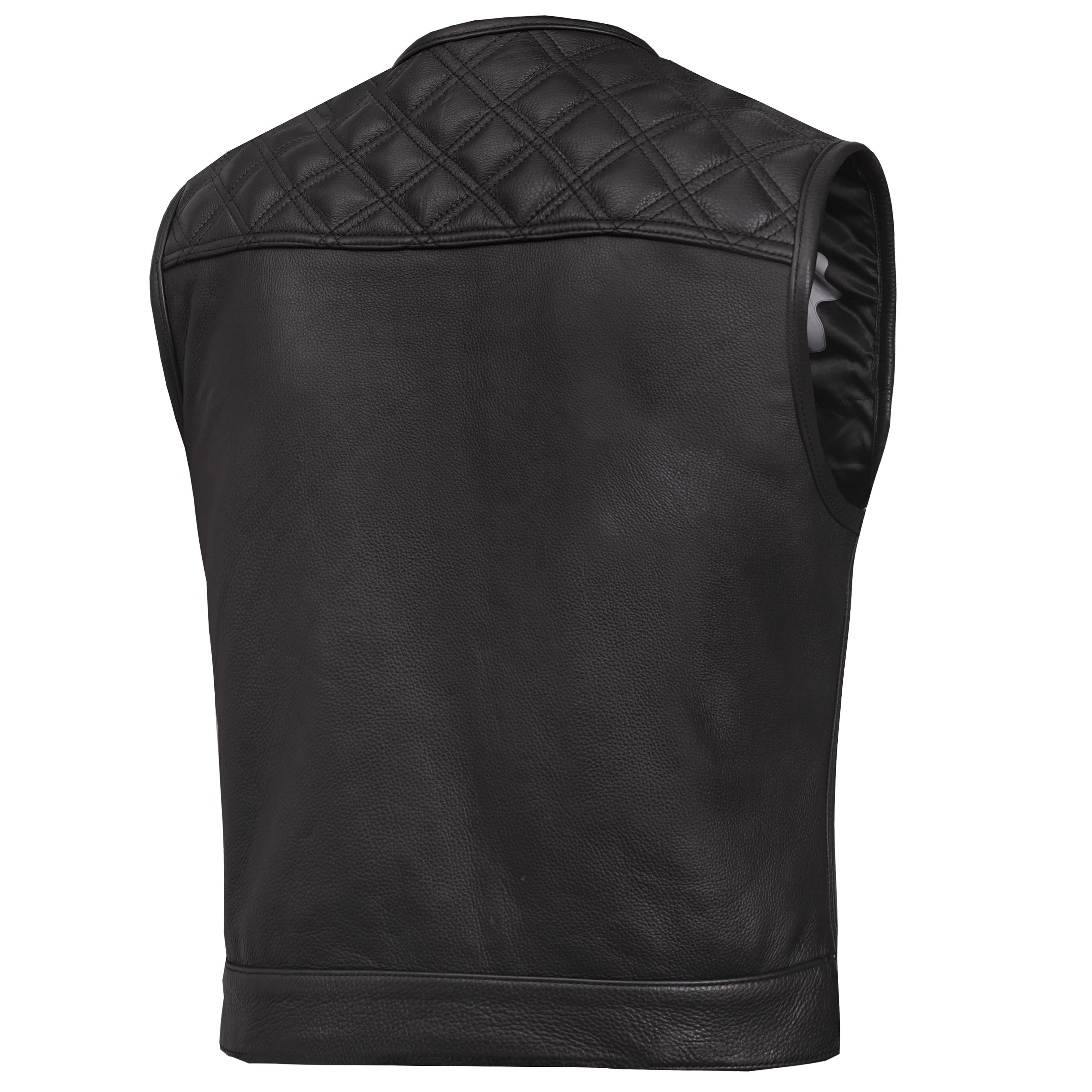 Nocturne Mens Leather Motorcycle Vest