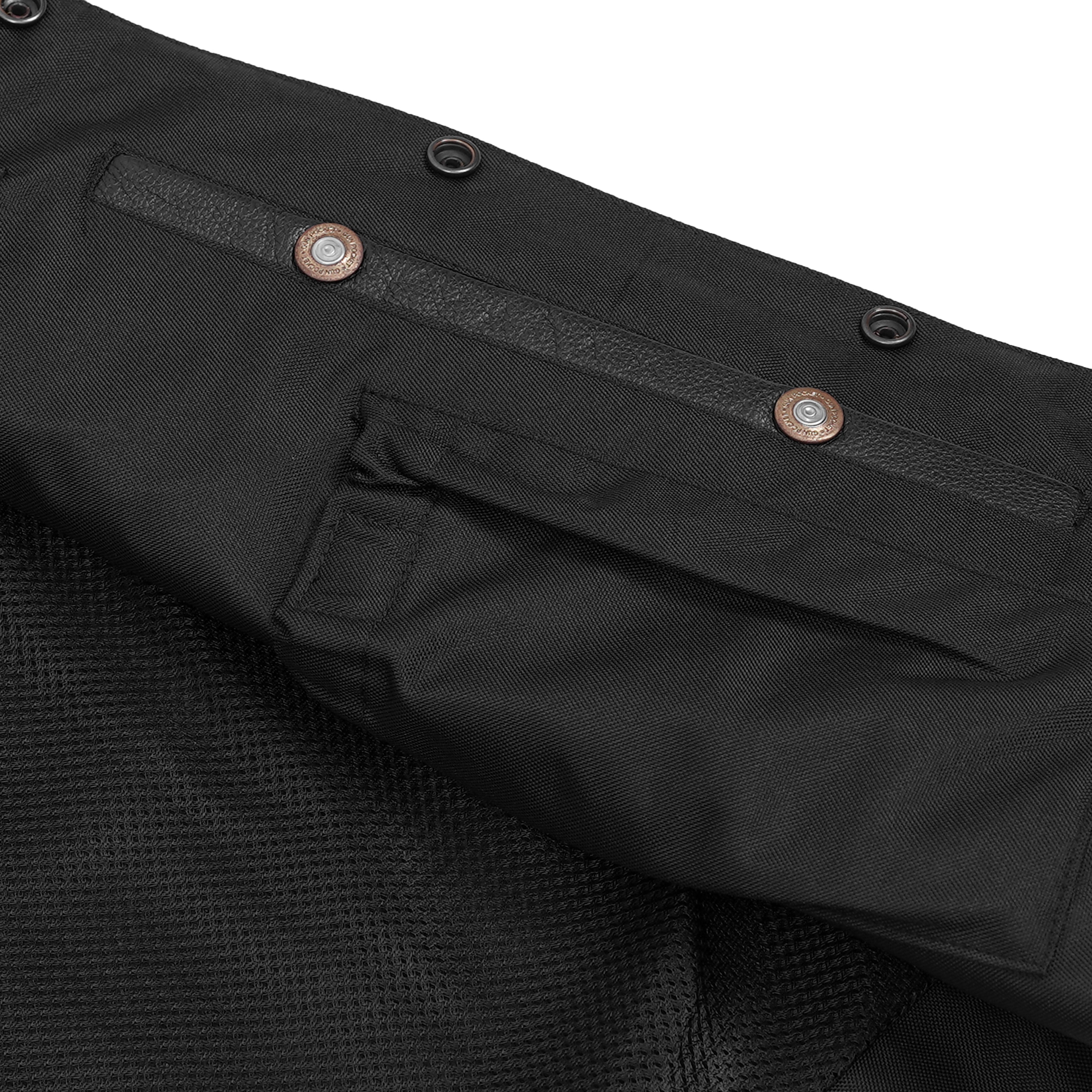Guild Gold™ Men's Leather Motorcycle Vest - Black