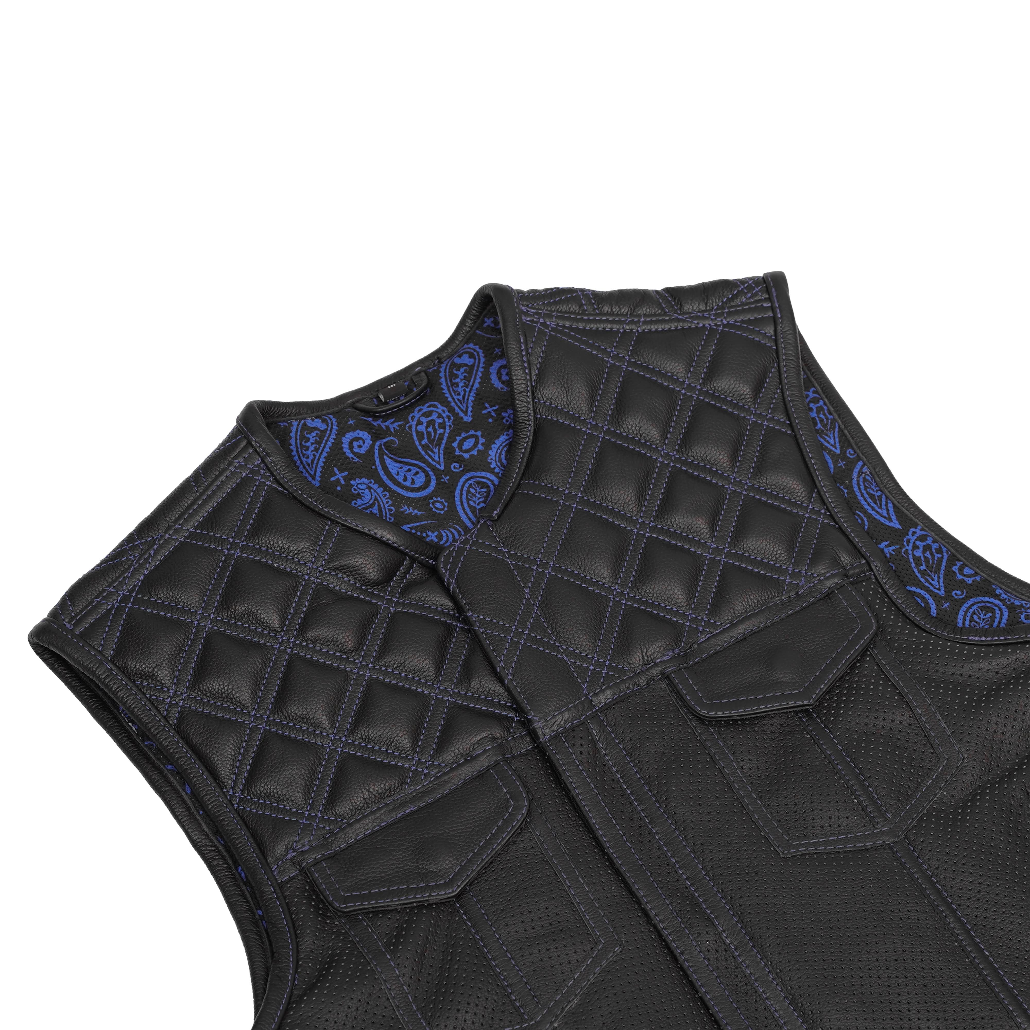 Mile Crusher Mens Motorcycle Leather Vest
