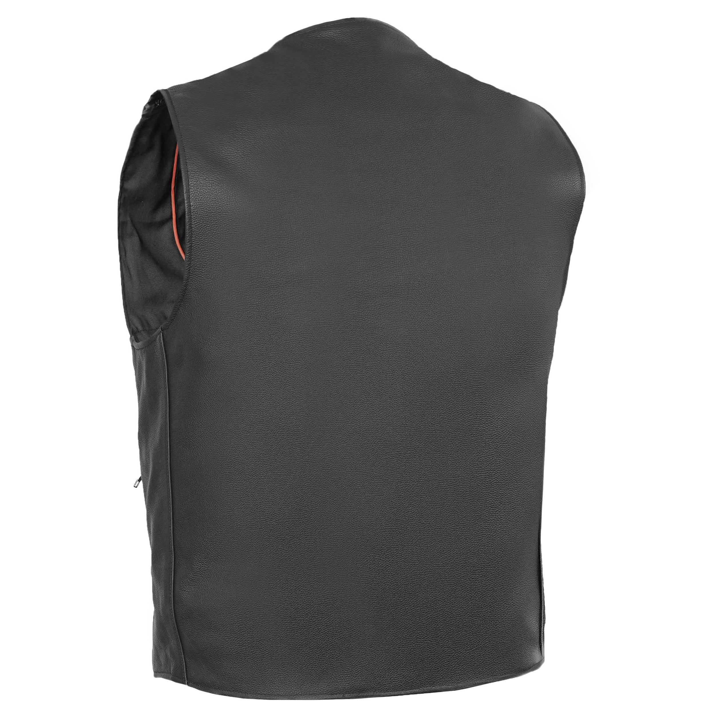 Flint™ Mens Leather Motorcycle Vest