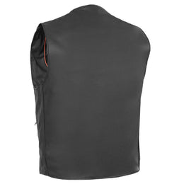 Wild Nickel™  Men's  Leather Motorcycle Vest - Black