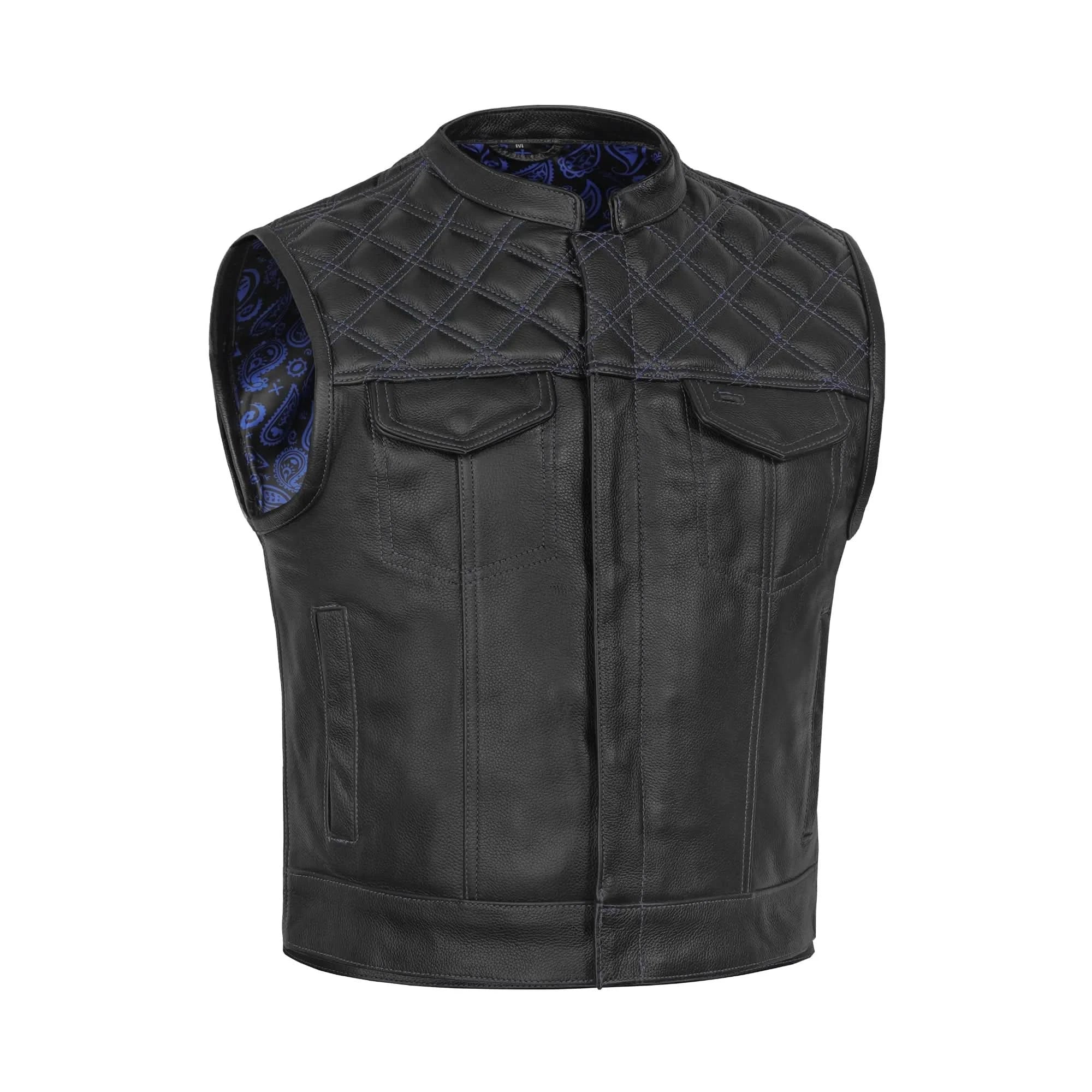 Darkpulse - Men’s Leather Motorcycle Vest