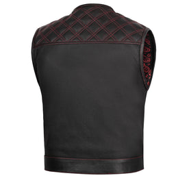 Canyonforge Mens Perforated Low Cut Motorcycle Leather Vest