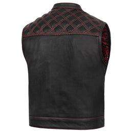 Stonewolf Mens Low Cut Leather Motorcycle Vest