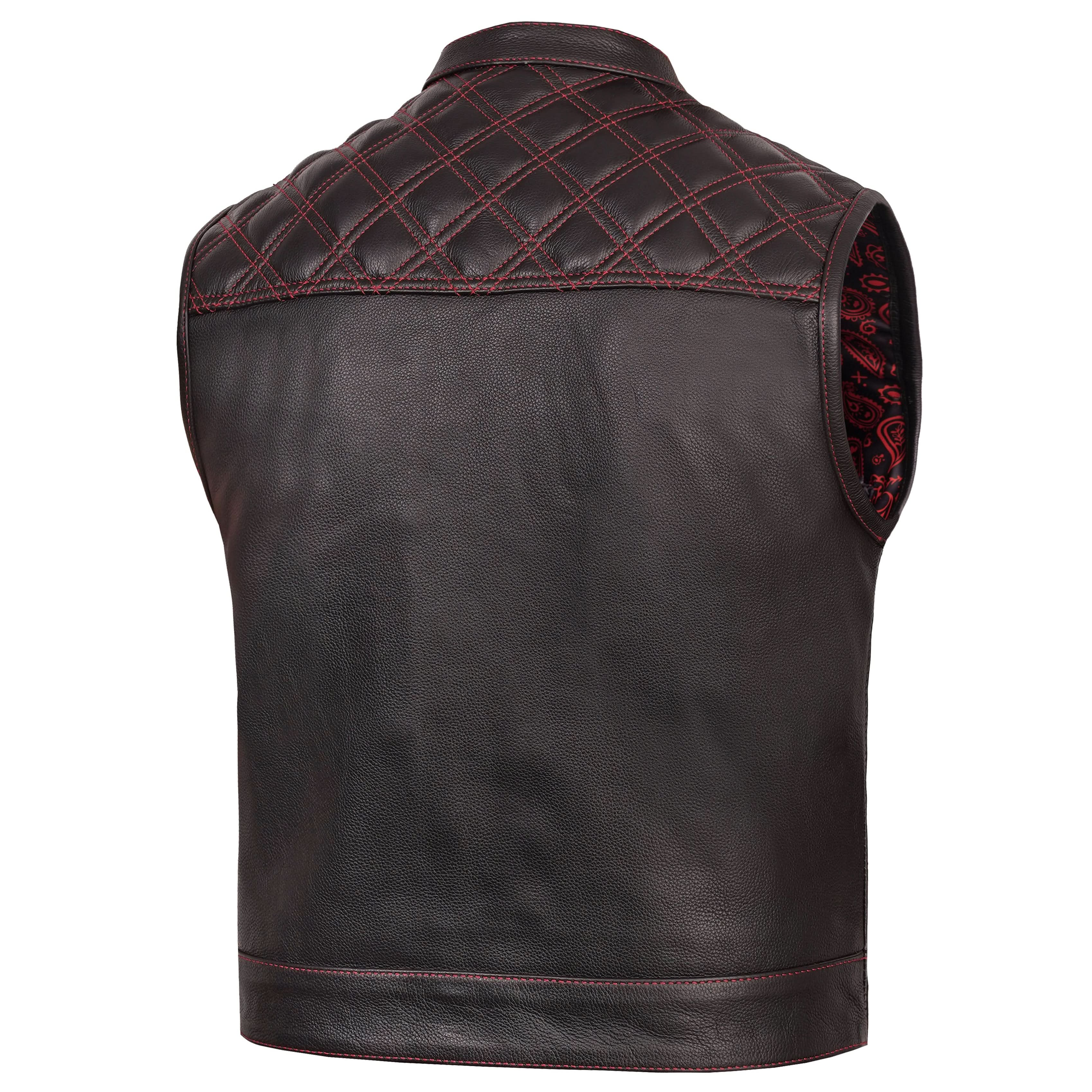 Stonewolf Mens Leather Motorcycle Vest