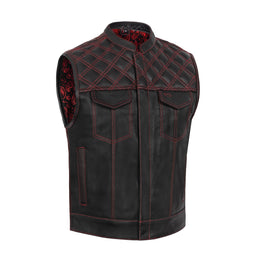 Firedust Men's Motorcycle Leather Vest