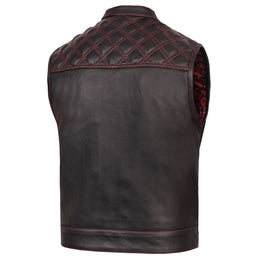Firedust Men's Motorcycle Leather Vest