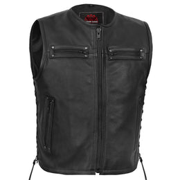 Buckhorn Men’s Leather Motorcycle Vest