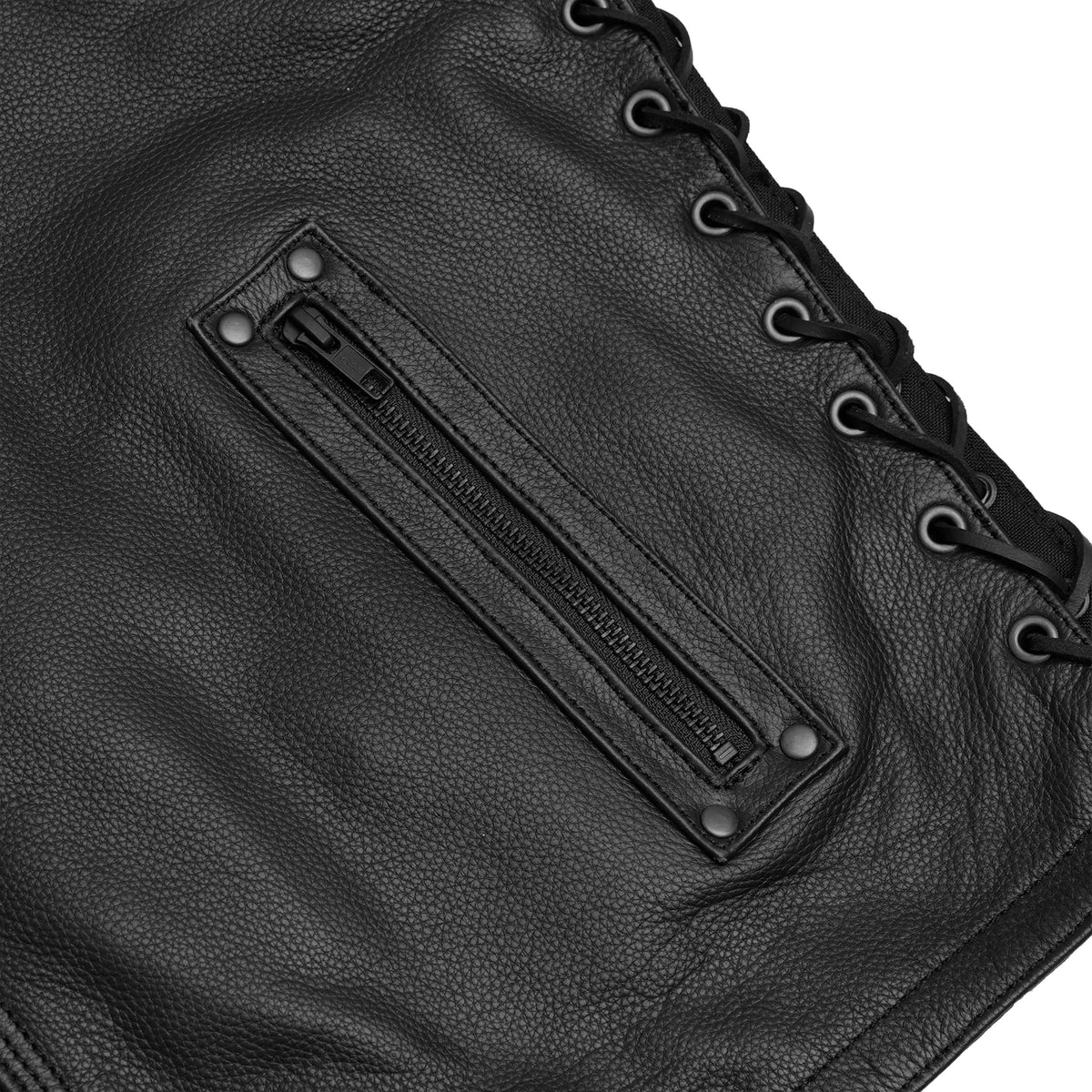 Buckhorn Men’s Leather Motorcycle Vest
