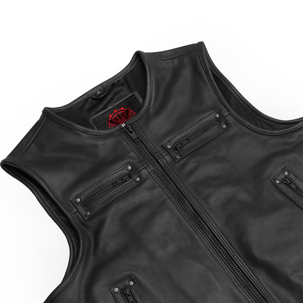 Buckhorn Men’s Leather Motorcycle Vest