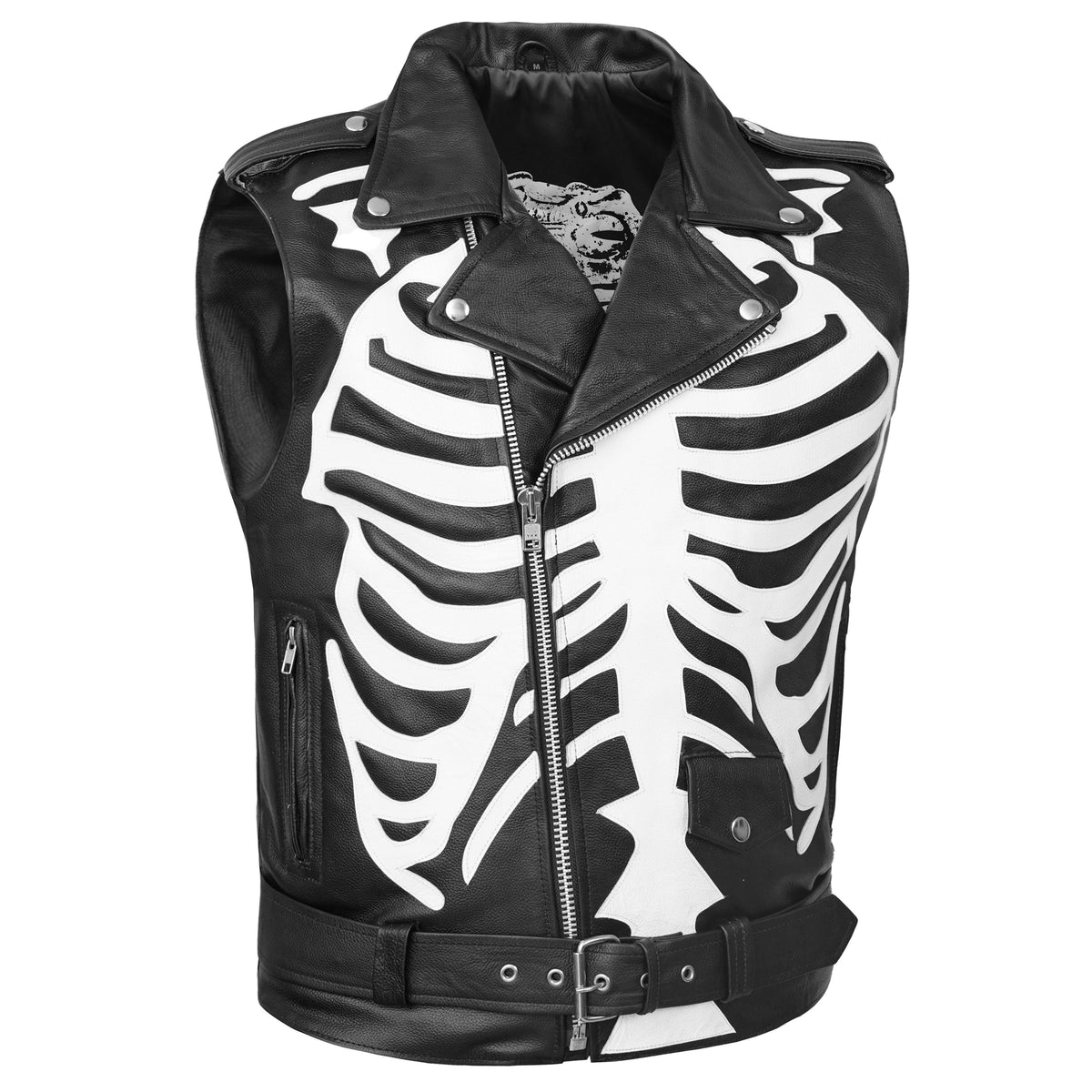 Thorax Men’s Leather Motorcycle Vest