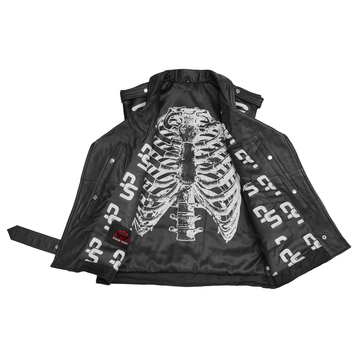 Thorax Men’s Leather Motorcycle Vest
