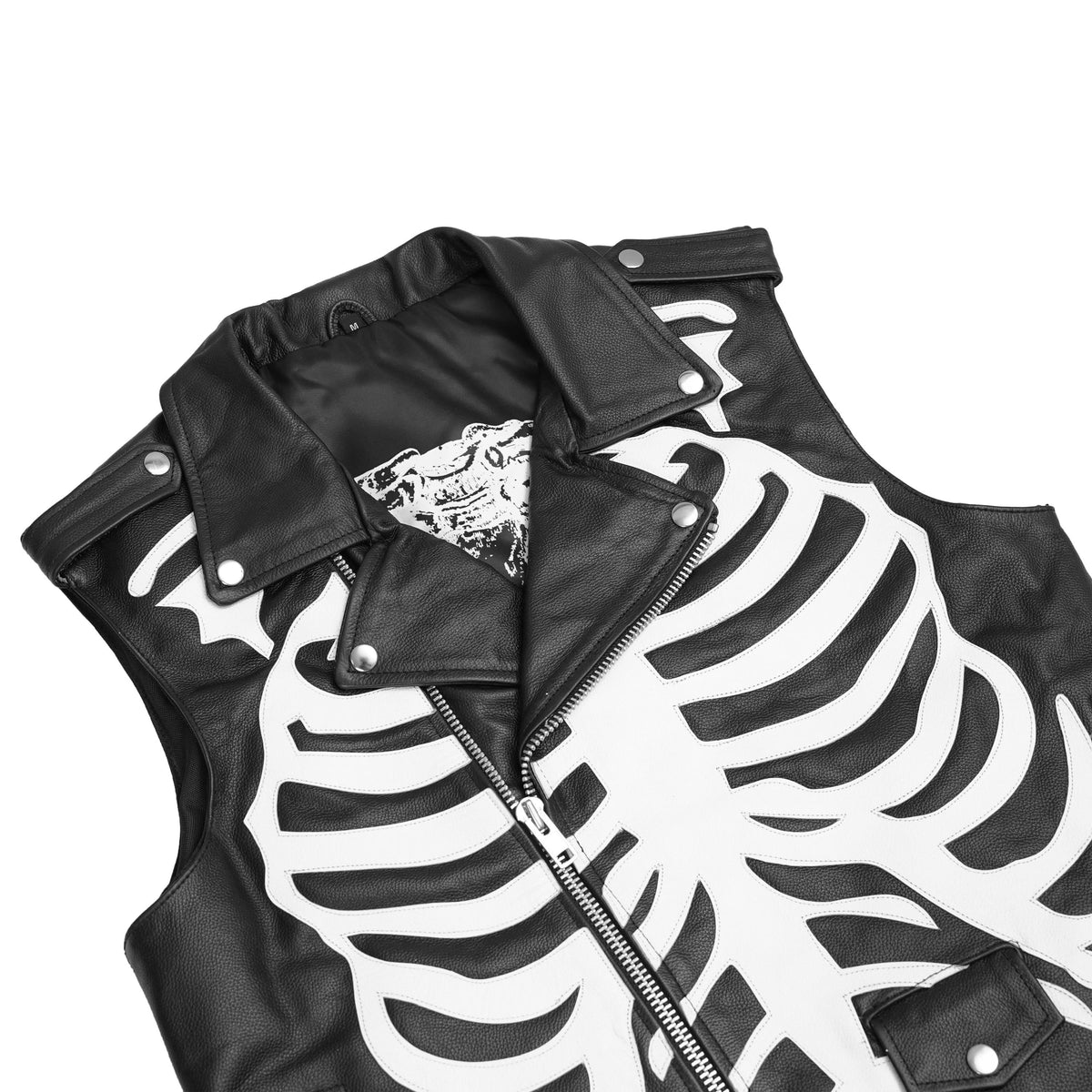 Thorax Men’s Leather Motorcycle Vest