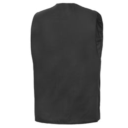 SolidRider™ Men's Leather Motorcycle  Vest - Black