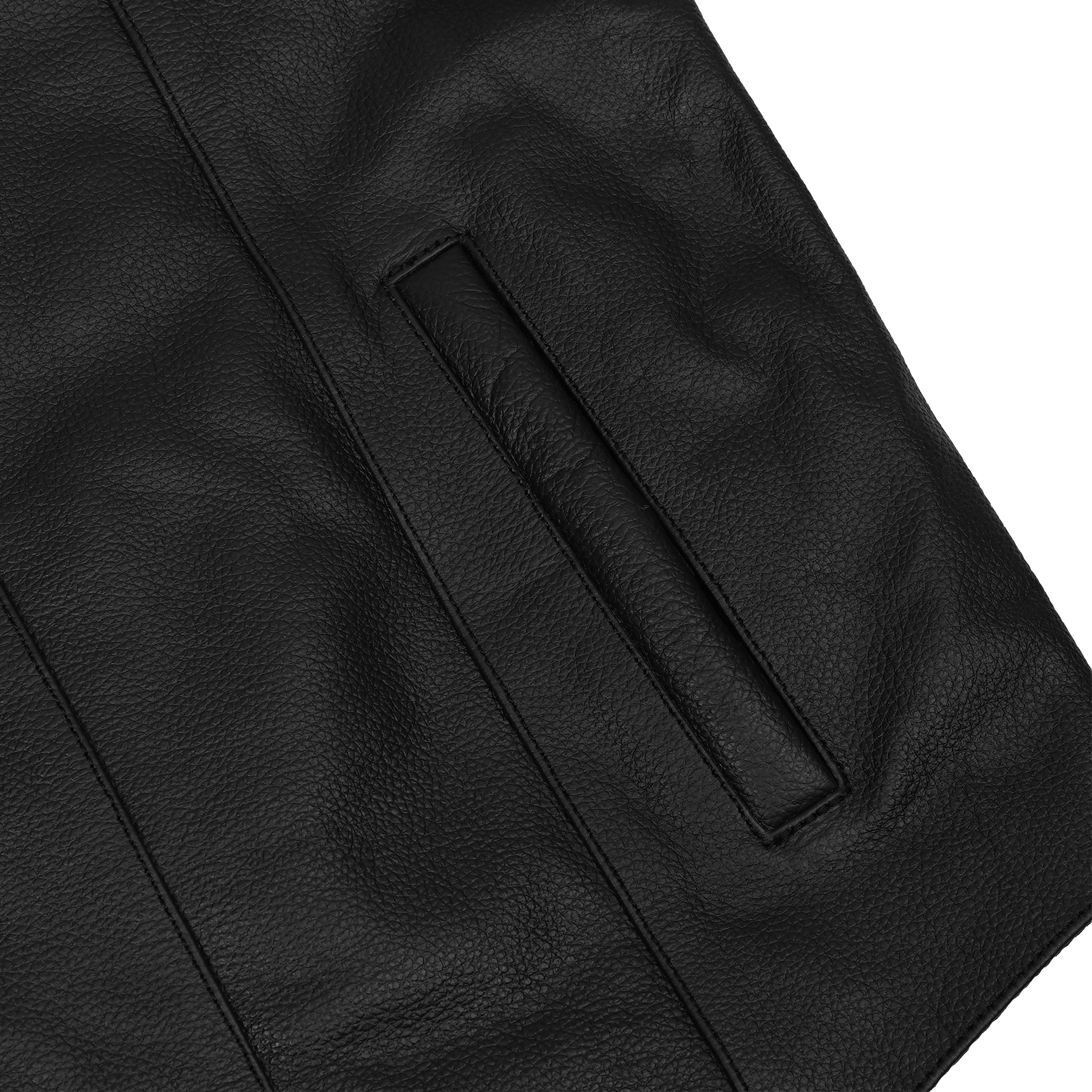 SolidRider™ Men's Leather Motorcycle  Vest - Black