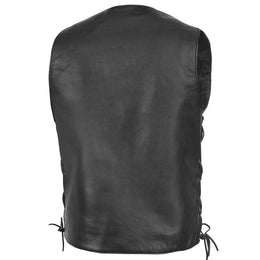 Black Hawk™ Men's   Leather Motorcycle Vest