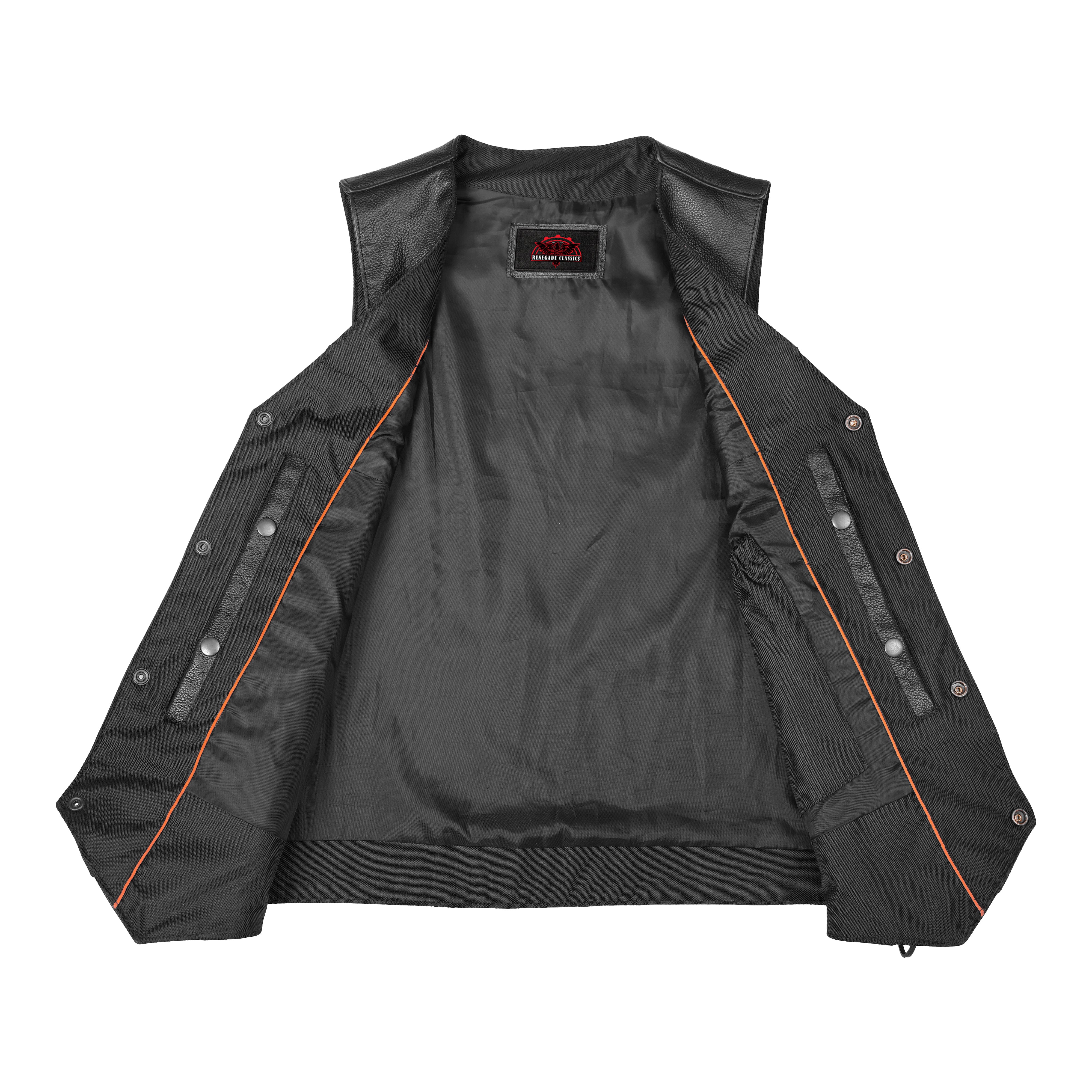 Black Hawk™ Men's   Leather Motorcycle Vest