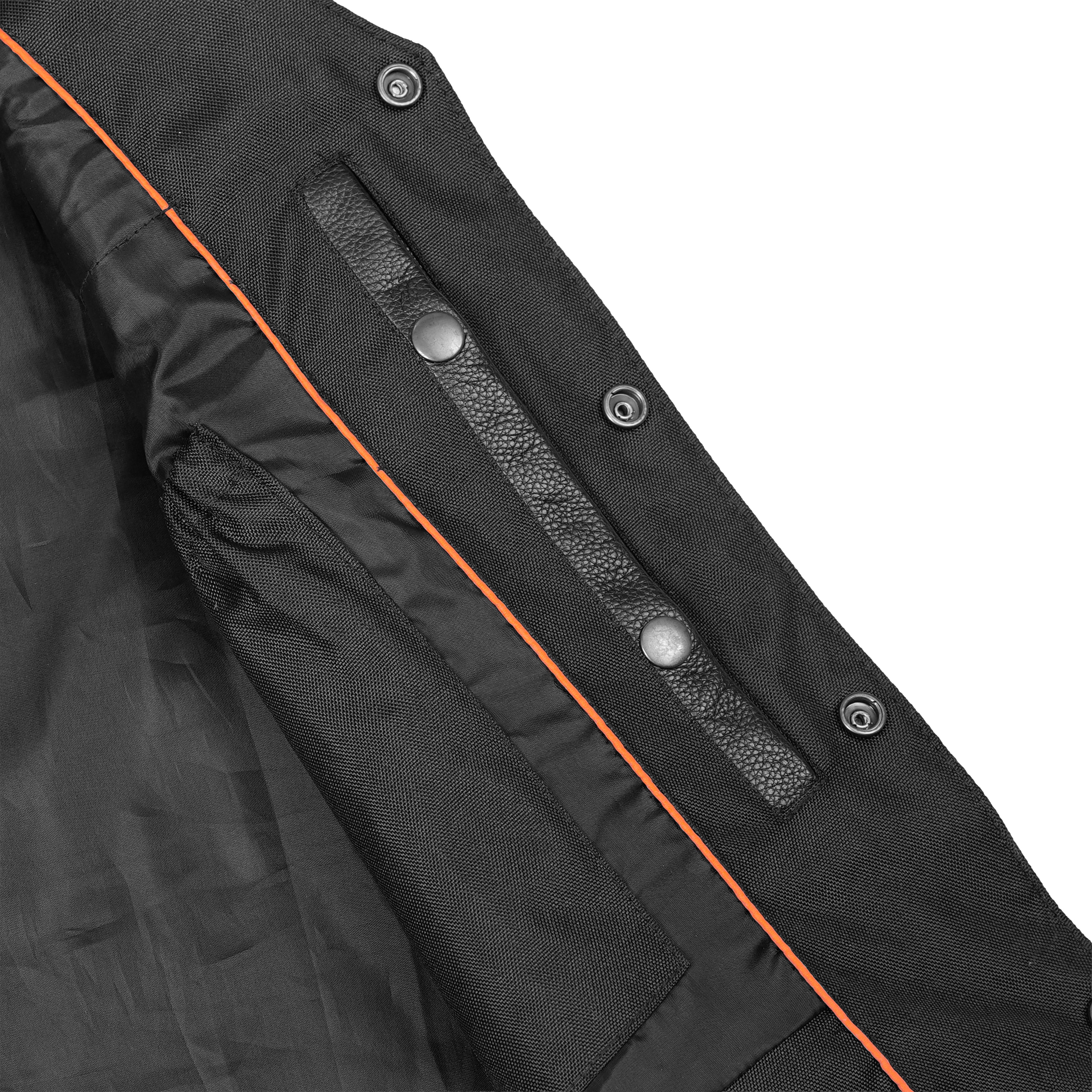 Black Hawk™ Men's   Leather Motorcycle Vest