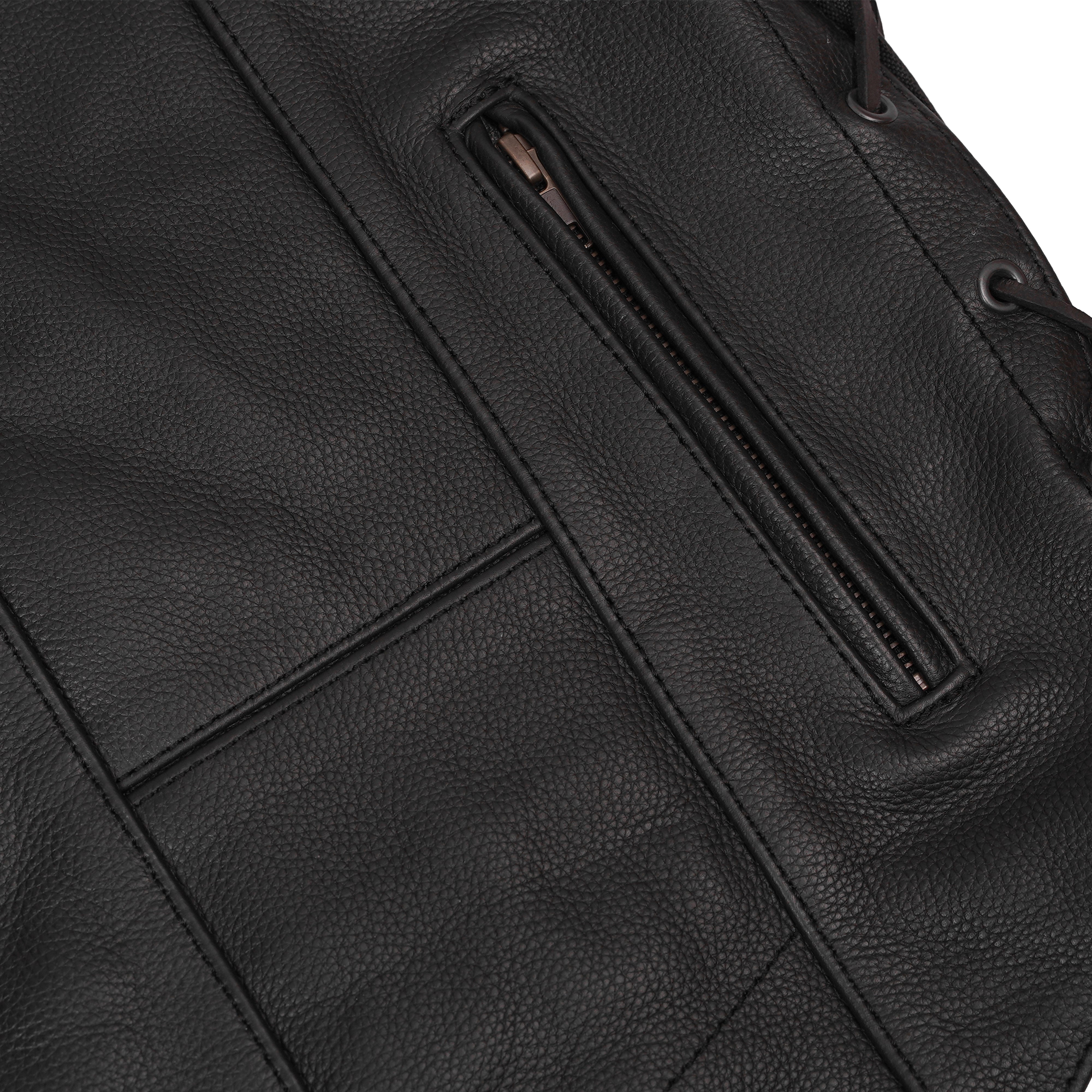 GearGuard™ Men's Utility Motorcycle Vest - Black